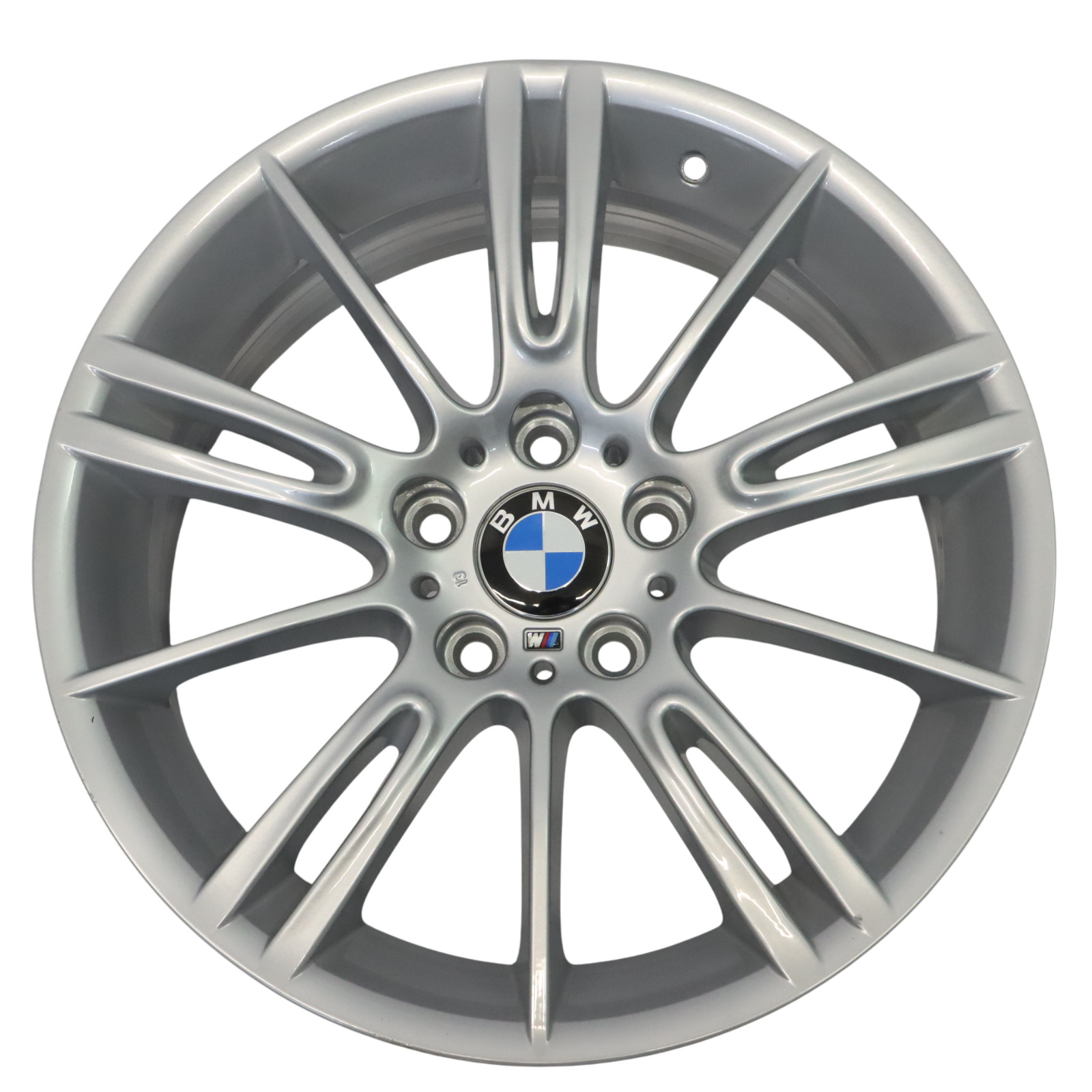 BMW E90 E91 E92 E93 Silberne Leichtmetallfelge 18" ET:34 8J M Spider Speiche 193