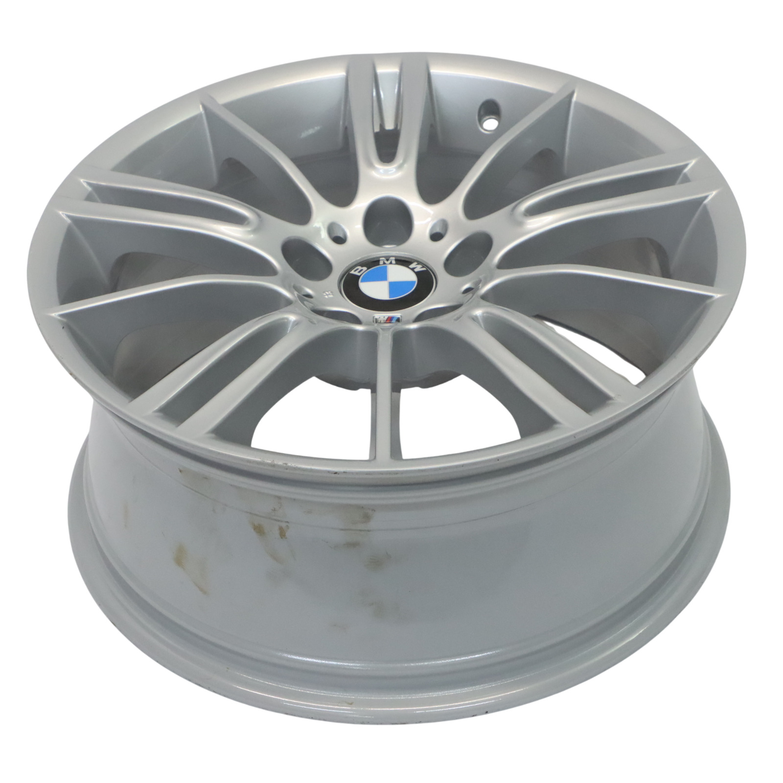 BMW E90 E91 E92 E93 Silberne Leichtmetallfelge 18" ET:34 8J M Spider Speiche 193