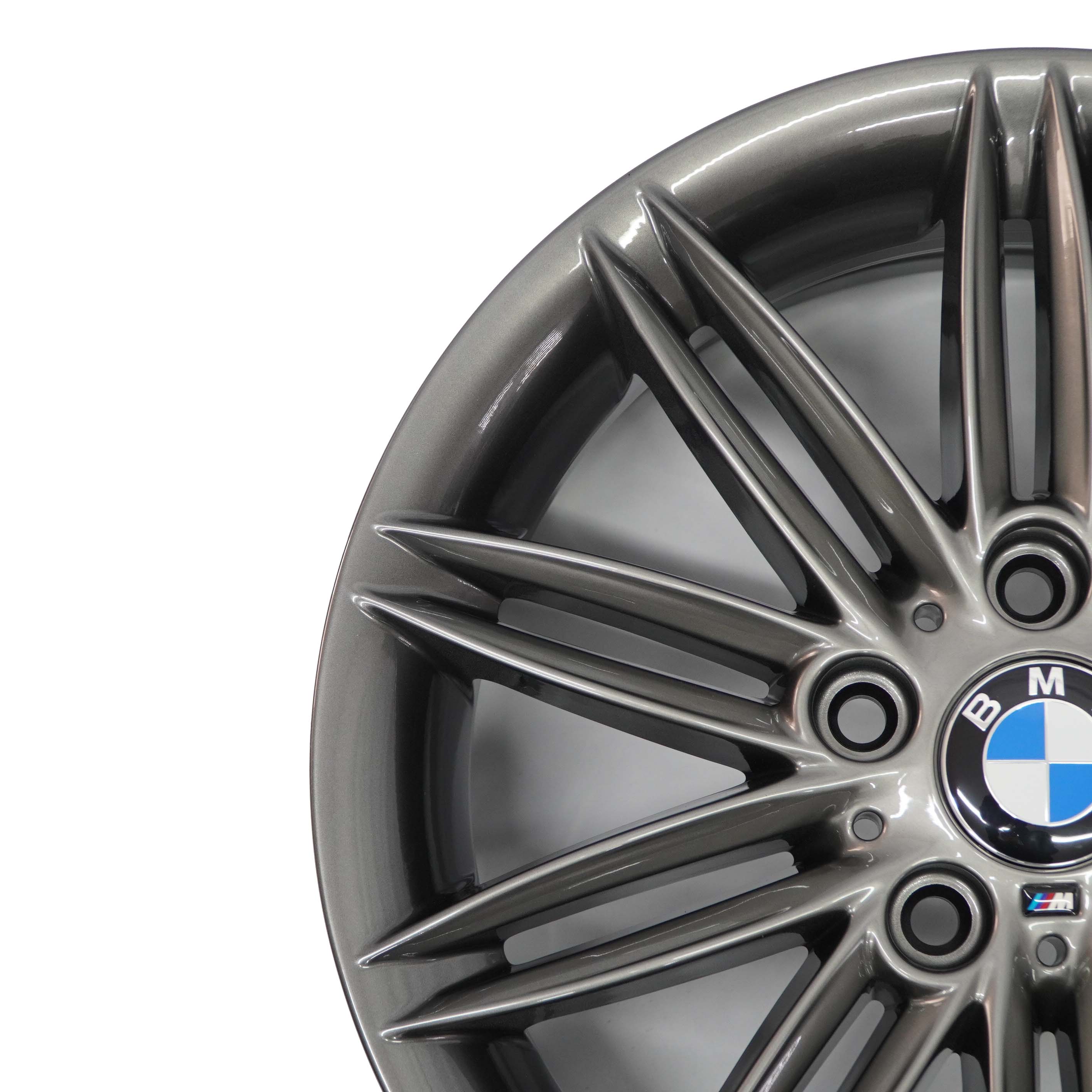 BMW E81 E82 E87 Ferric Grau Alu Felge Alufelge 17" M Doppelspeiche 207 7J  ET:47