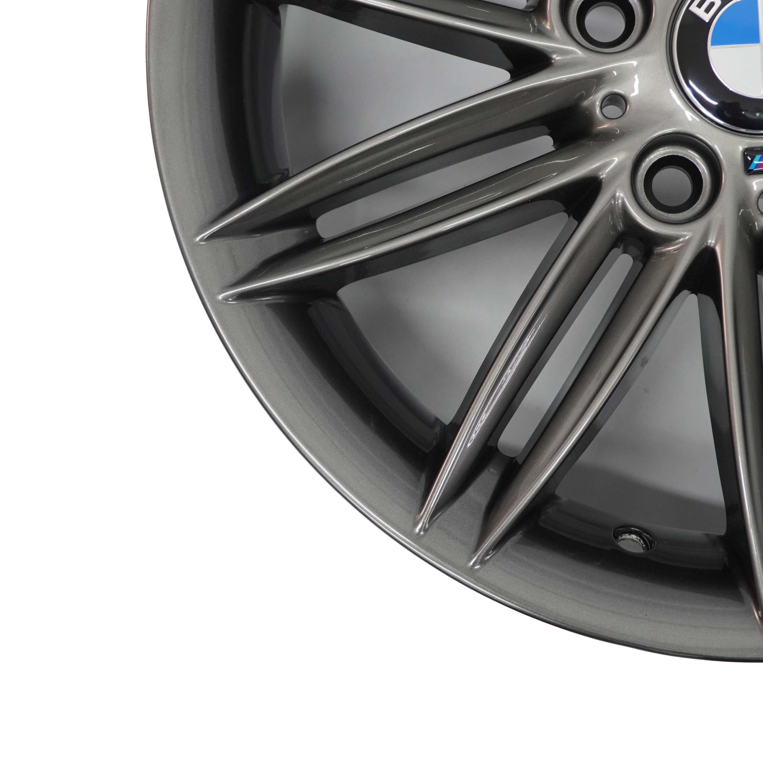 BMW E81 E82 E87 Ferric Grau Alu Felge Alufelge 17" M Doppelspeiche 207 7J  ET:47