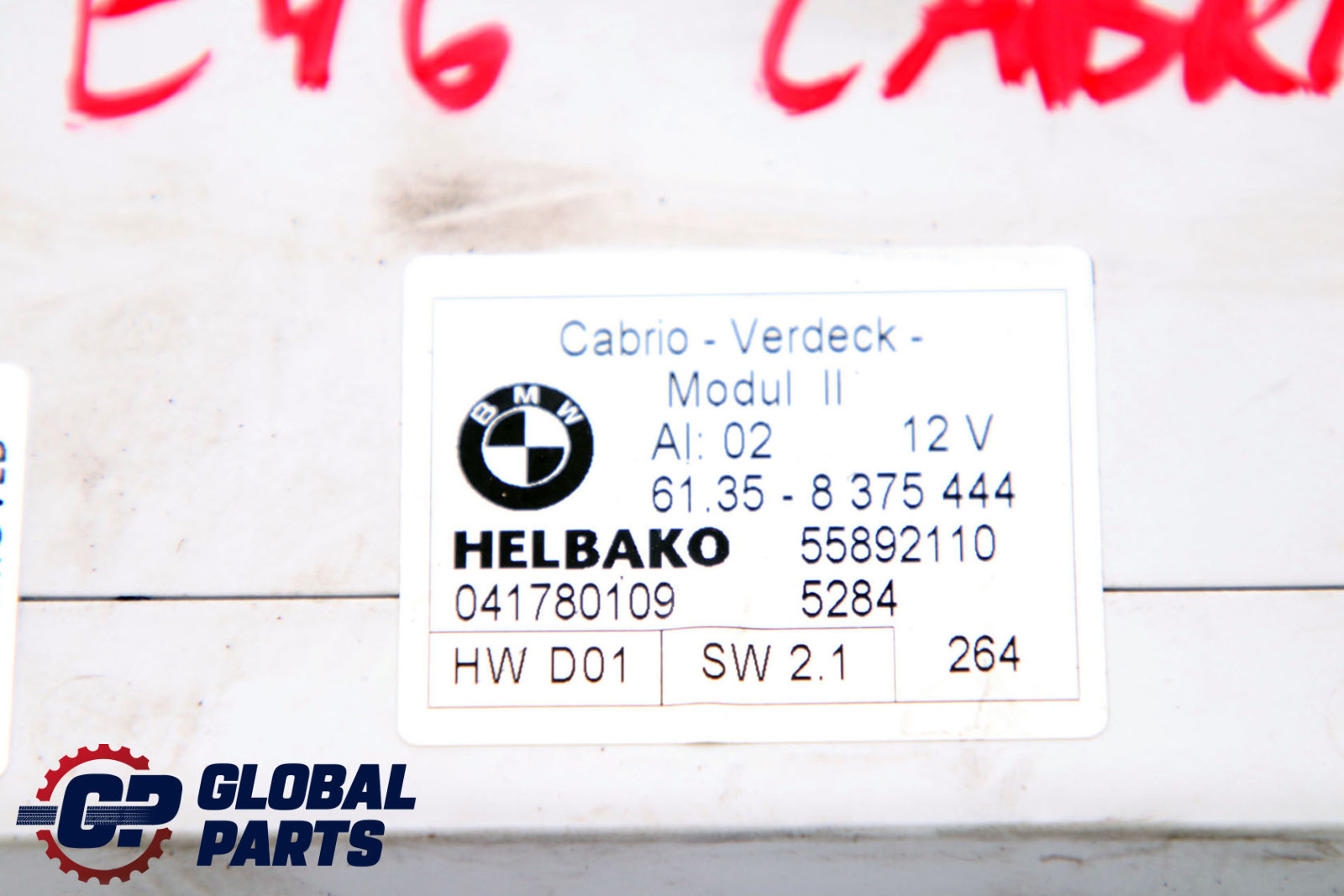 BMW E46 Cabrio Cabrio Faltdach ECU Modul 8375444