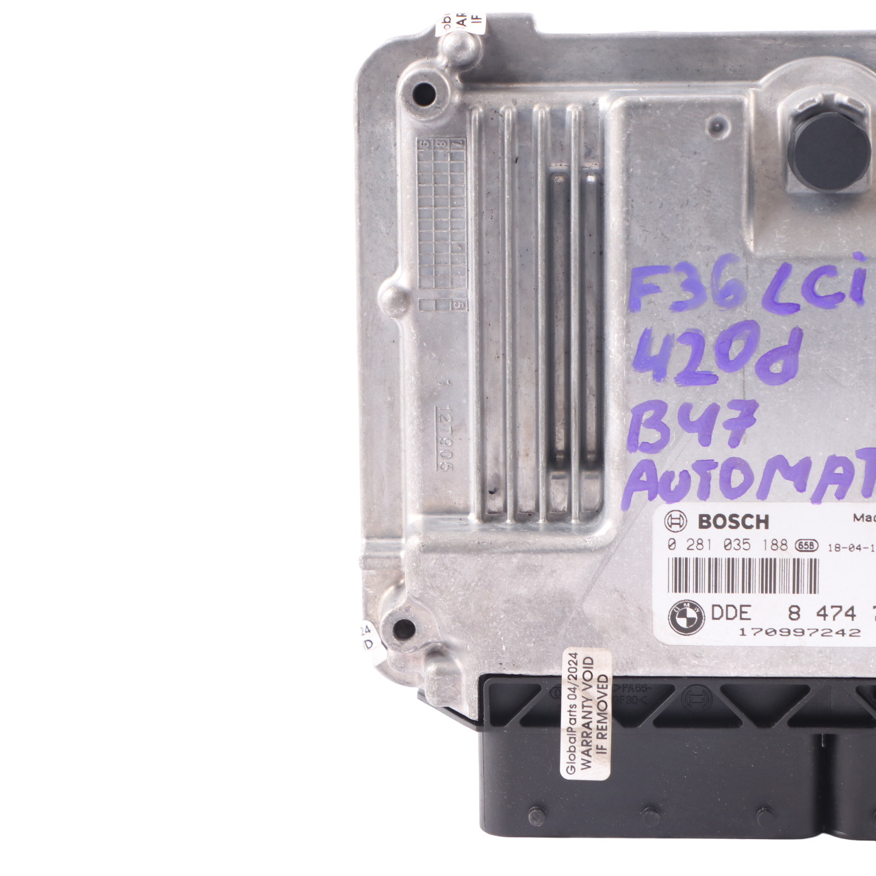 BMW F20 F21 F30 F31 LCI 120d 320d Diesel B47 190HP ECU DDE 8474730 Automatik