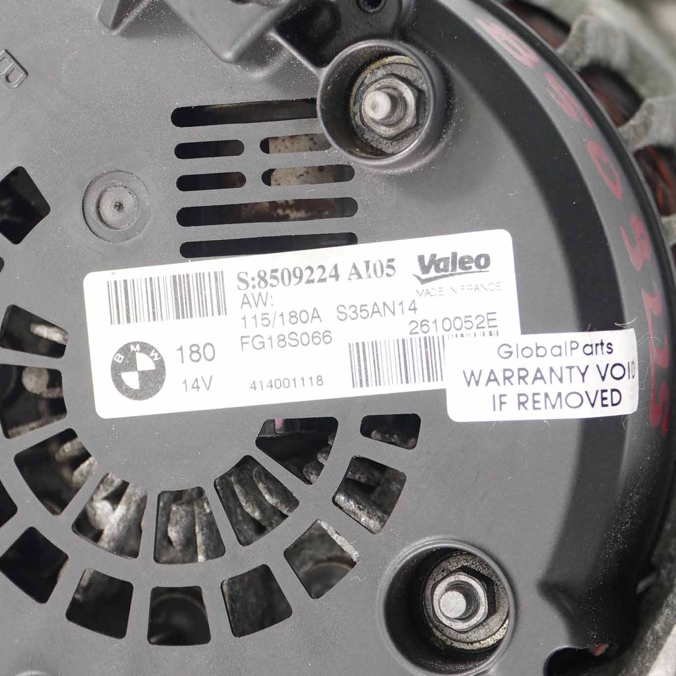 BMW F30 F32 N57N Diesel Alternator Generator Denso 180A 8509225