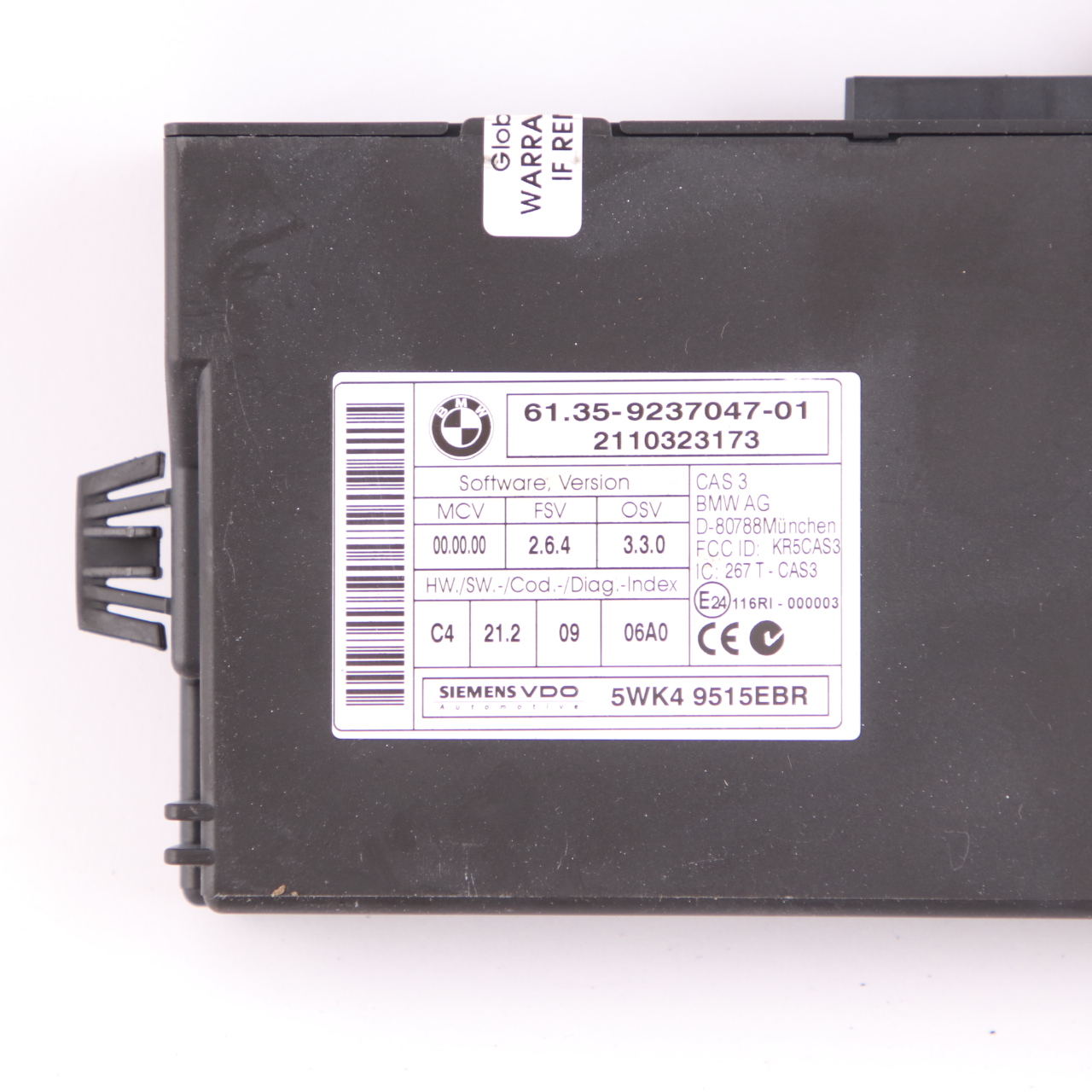 BMW E90 E91 LCI E92 325d N57 204HP ECU Motor Kit DDE 8510221 CAS3 Schlüssel