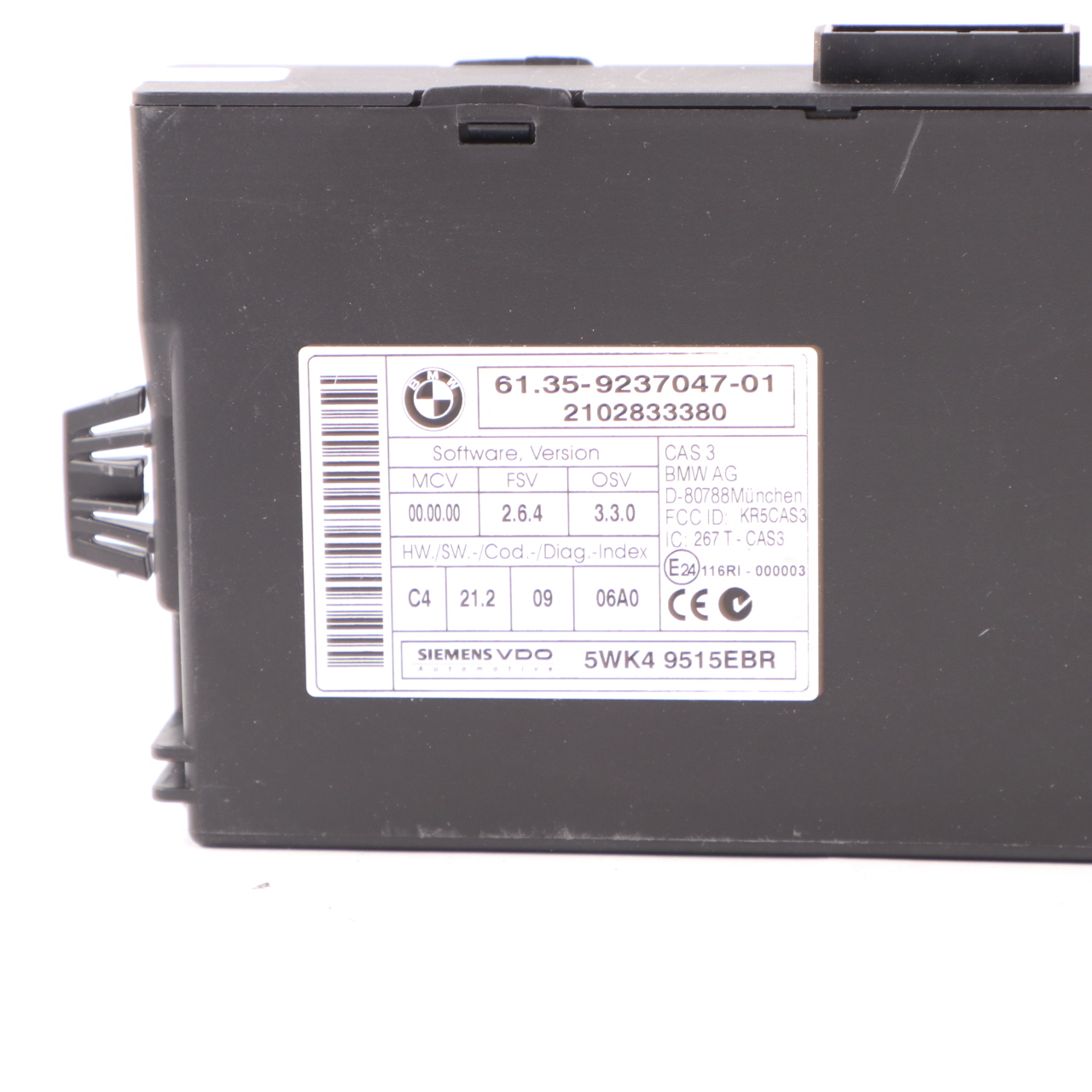 BMW E90 LCI N47N 320d ed 163HP ECU KIT Steuergerät DDE 8510829 CAS3 + Schlüssel