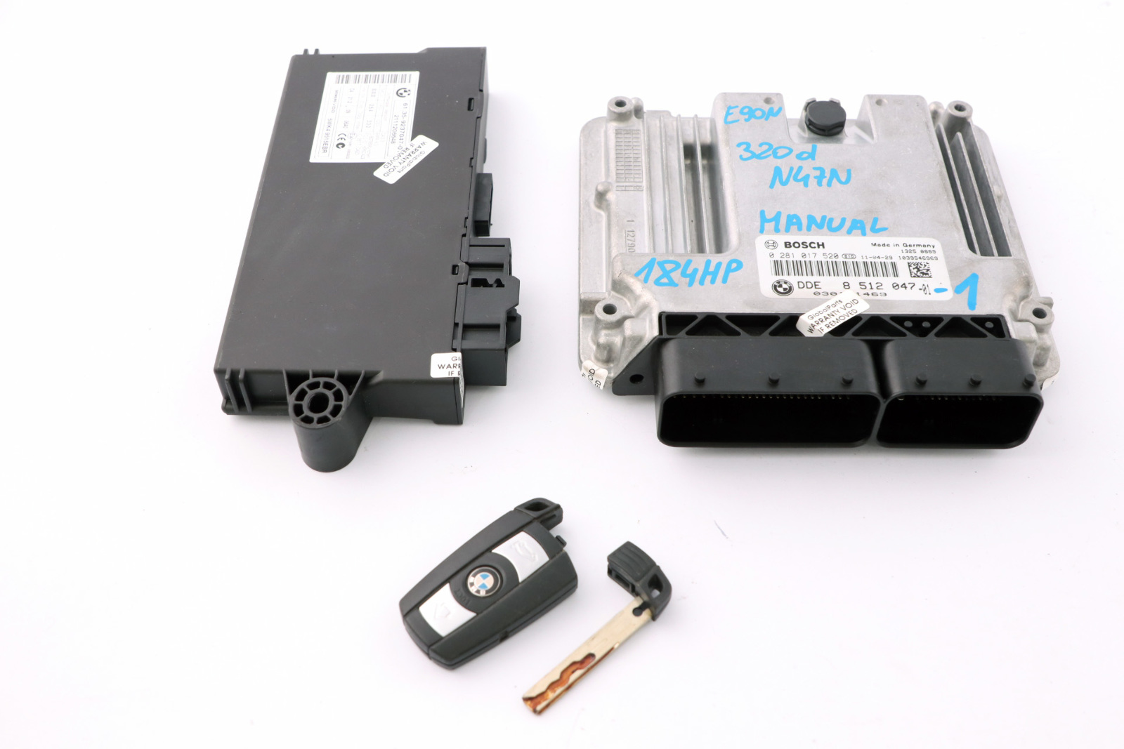 BMW E90 E91 LCI 320d N47N 184HP ECU KIT DDE CAS3 Schlüssel 8512047 Handbuch