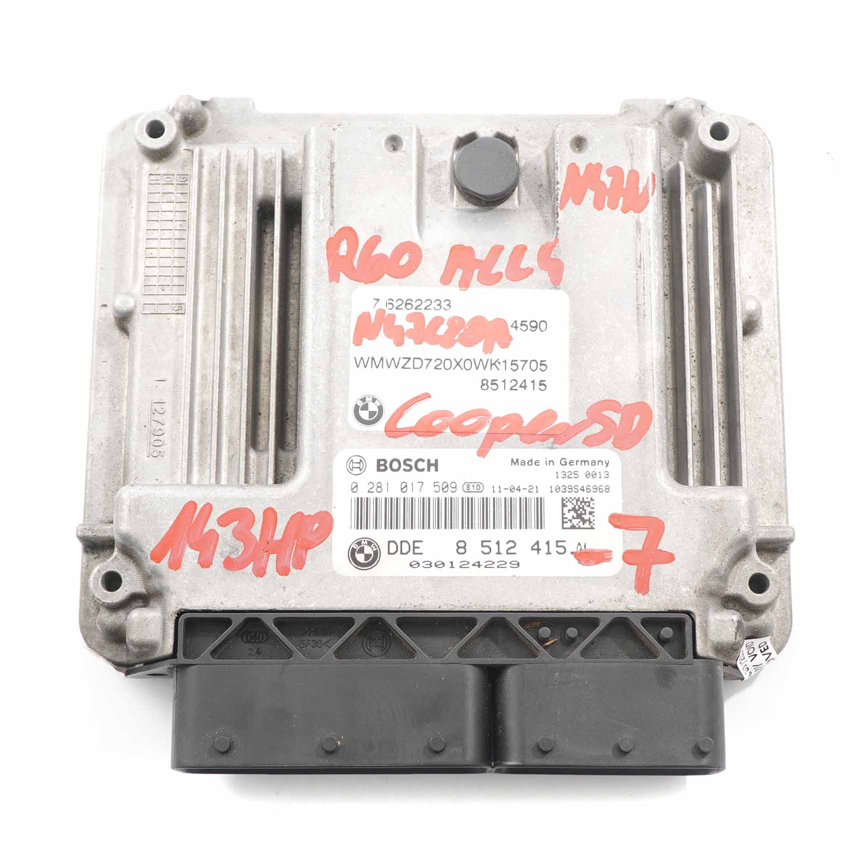 Mini Cooper SD R60 ALL4 N47N 143HP Motor ECU Kit DDE 8512415 CAS3 Schlüssel