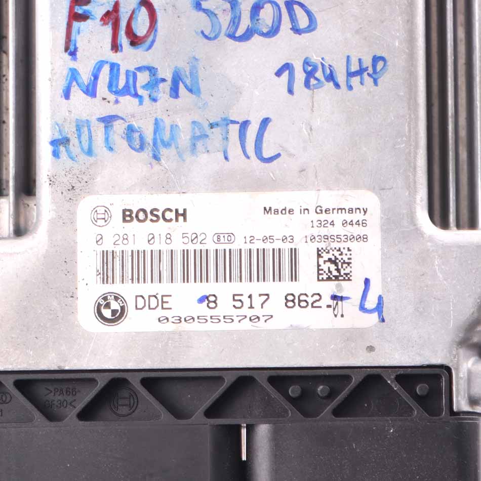 BMW F10 F20 F30 520d 120d 320d N47N 184HP Motoreinheit ECU DDE 8517862 Automatik