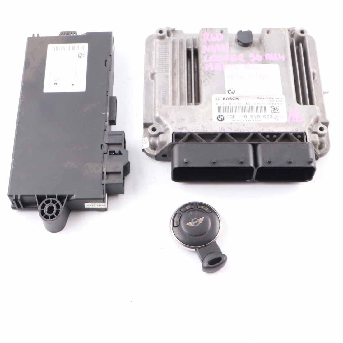 Mini Cooper SD R56 LCI R60 N47N Stuergerät ECU Kit DDE 8519663 CAS3 Schlüssel