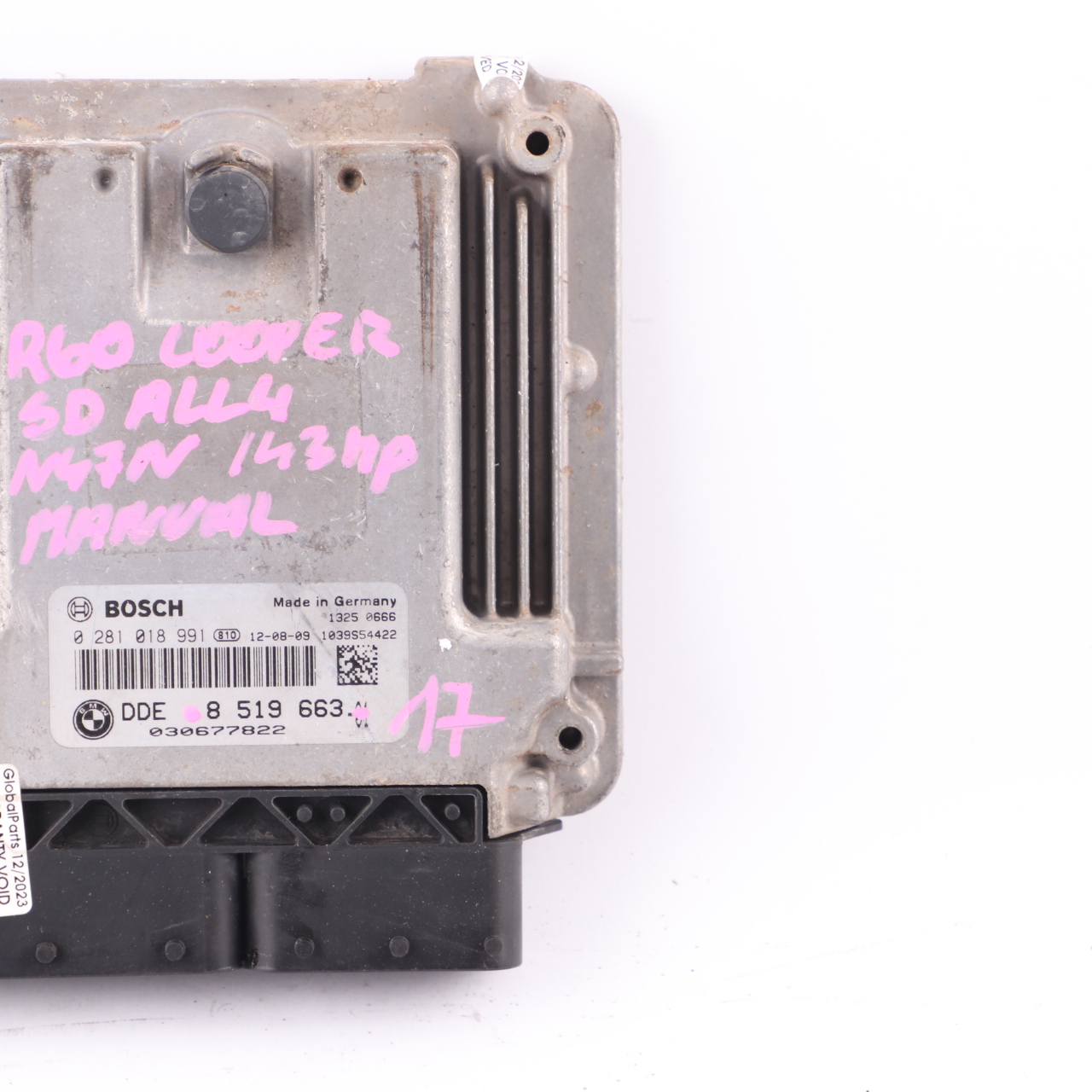 Mini Cooper SD ALL 4 R60 N47N 143HP Dieselmotor ECU DDE 8519663 Schaltgetriebe