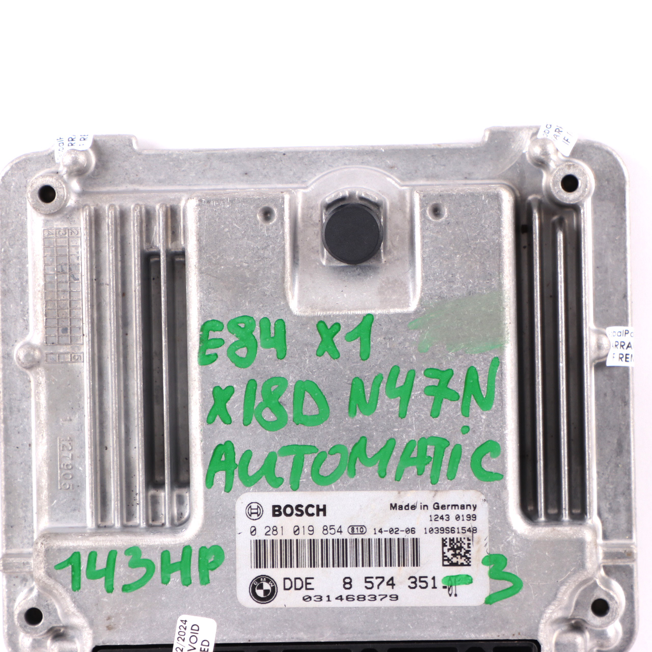 BMW X1 E84 18d 18dX Diesel N47N 143HP Motoreinheit ECU DDE 8574351 Automatik