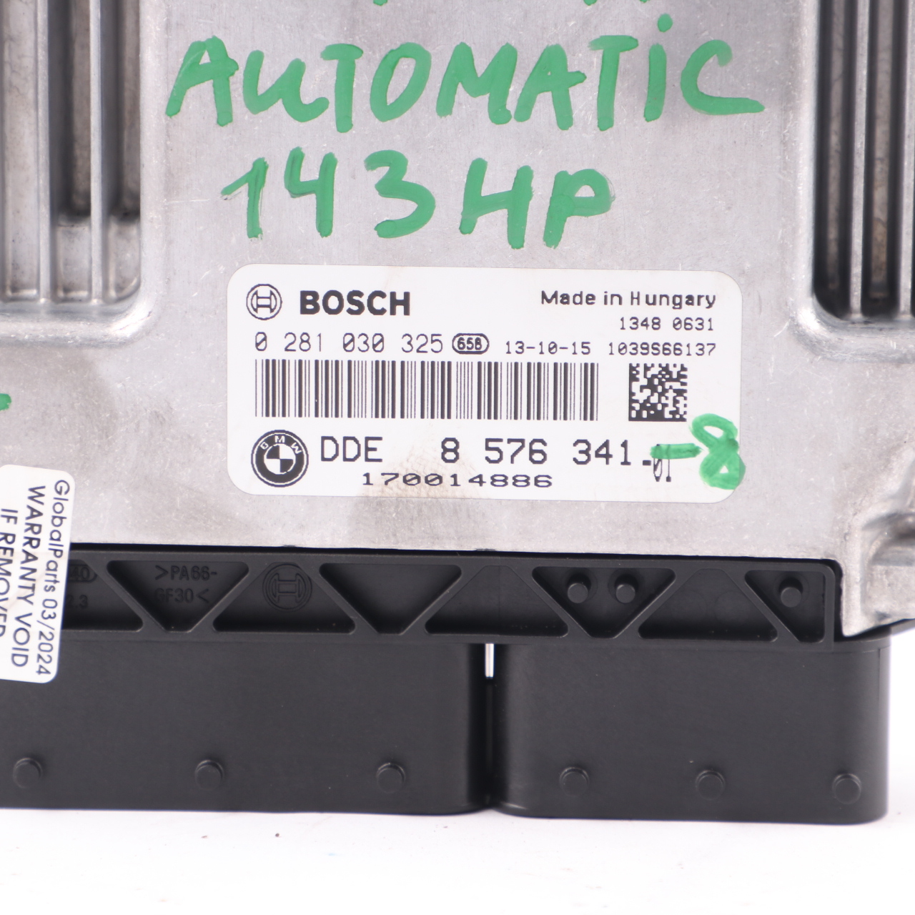 BMW F20 F21 F30 F31 118d 318d 143HP N47N Motoreinheit ECU DDE 8576341 Automatik