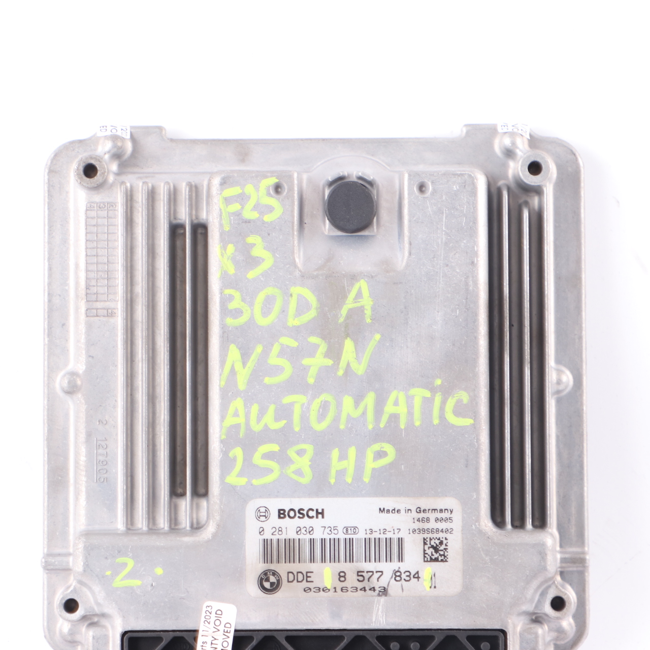 BMW F30 X3 F25 N57N 330d 30dX 258HP Motorsteuergerät ECU 8577834 Automatik