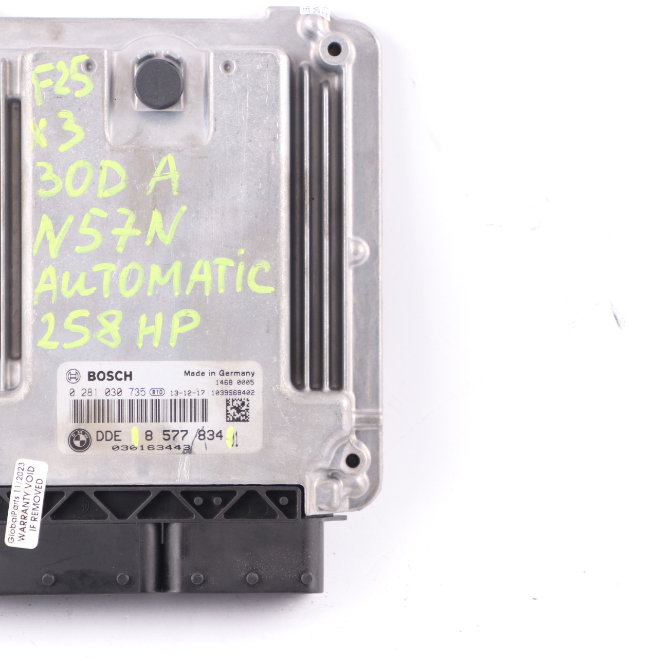 BMW F30 X3 F25 N57N 330d 30dX 258HP Motorsteuergerät ECU 8577834 Automatik