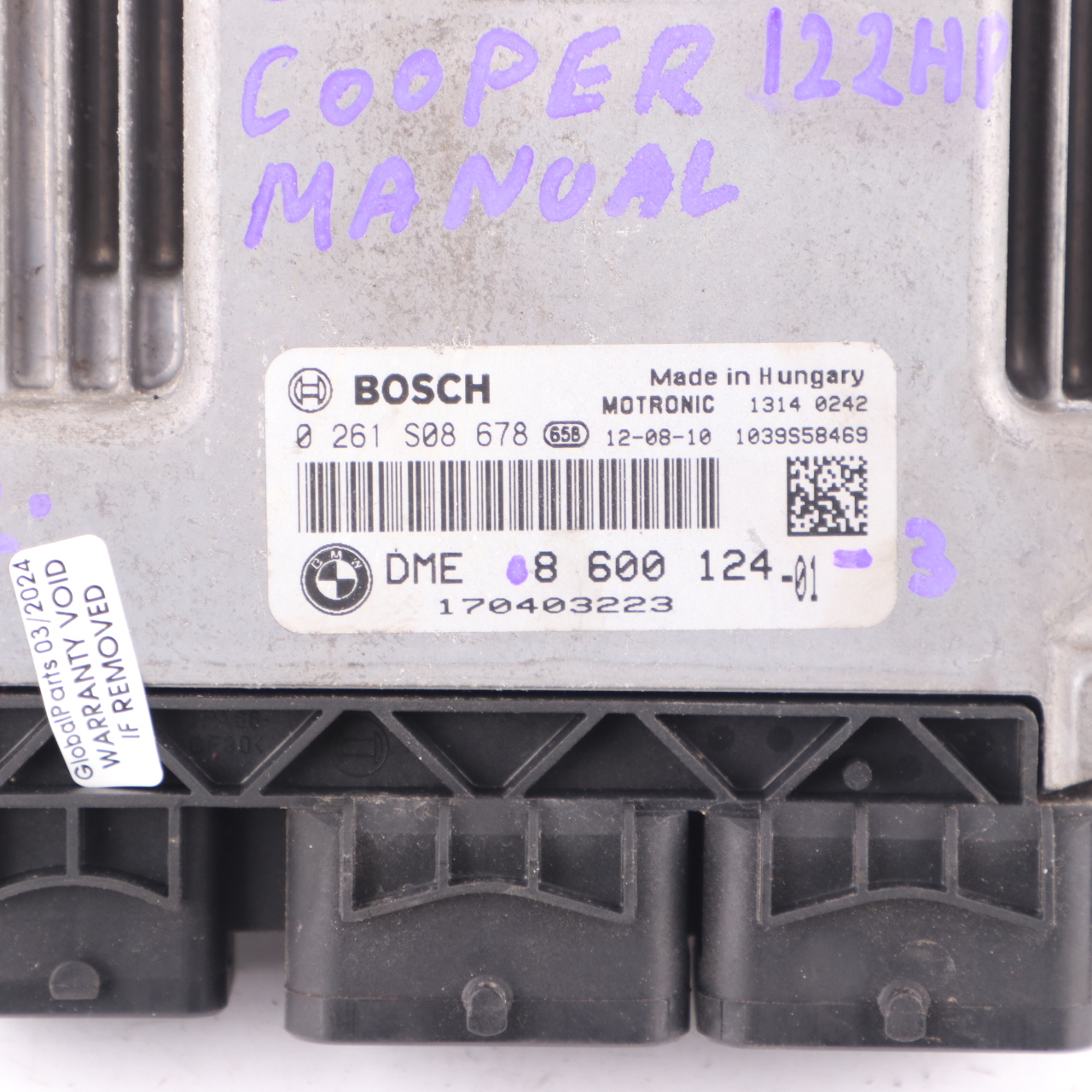 Mini Cooper R56 LCI R60 N16 Steuergerät ECU DME 8600124 CAS3 Schlüssel Manual