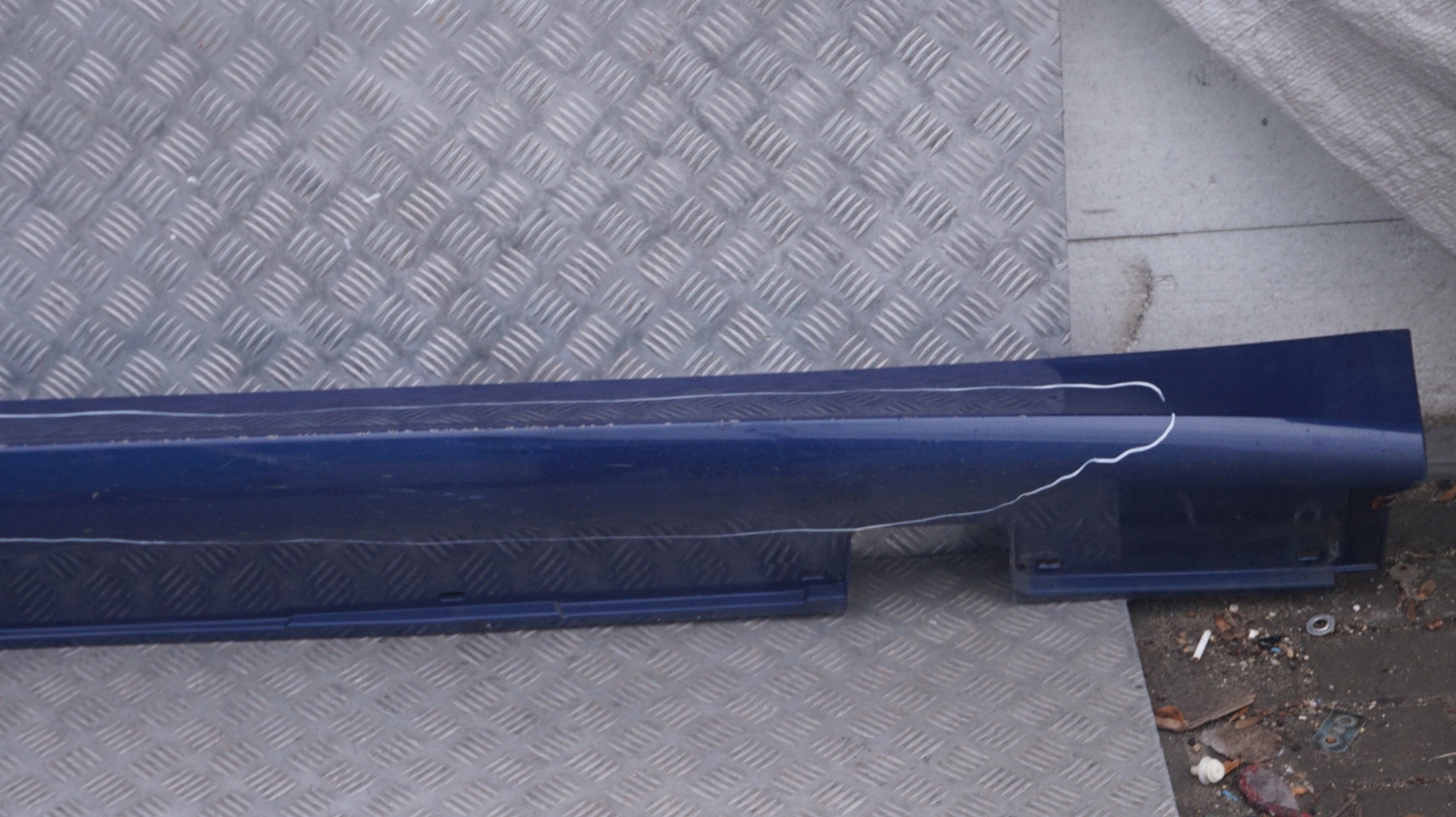 BMW 5 Series E60 E61 M5 M-Sport Door Sill Cover Skirt Right O/S Interlagos Blue