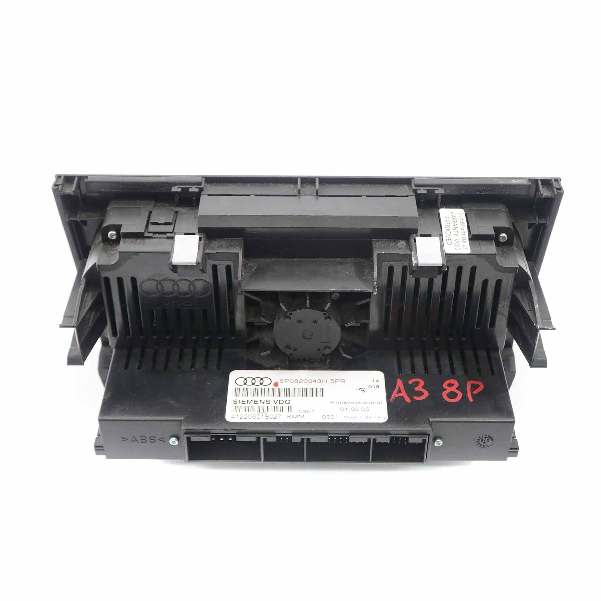 Audi A3 8P Heizung Klima Kontrolle A/C Einheit Schalter Panel 8P0820043H