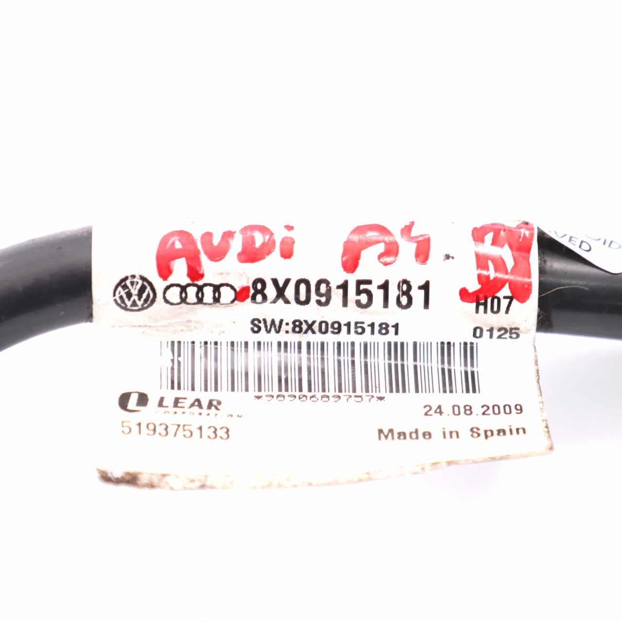 Audi A4 B8 A5 8T TT Mk2 Negative Batterieklemme Kabel Führen 8X0915181