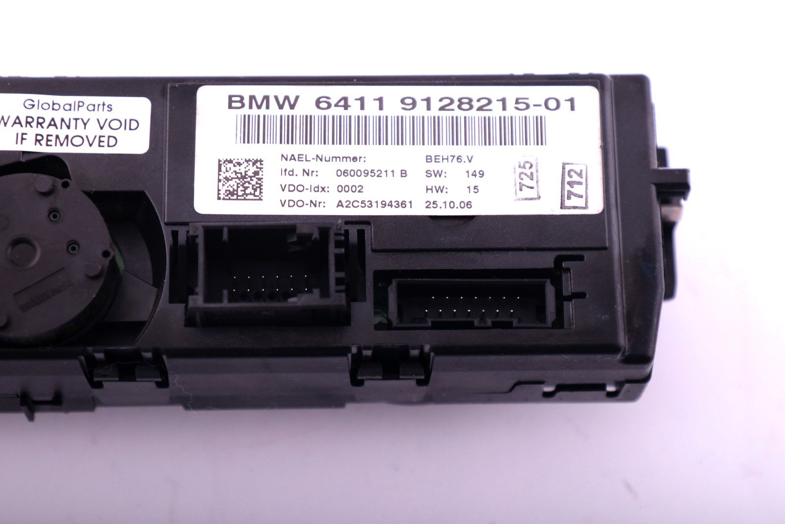 *BMW E81 E87 E90 E91 E92 Klimabedienteil Klimaautomatik Kontrolle Klima 9128215