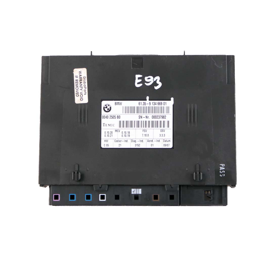 BMW 3 er E93 Sitzmodul Module ECU 9134669 FSV 7.10.0