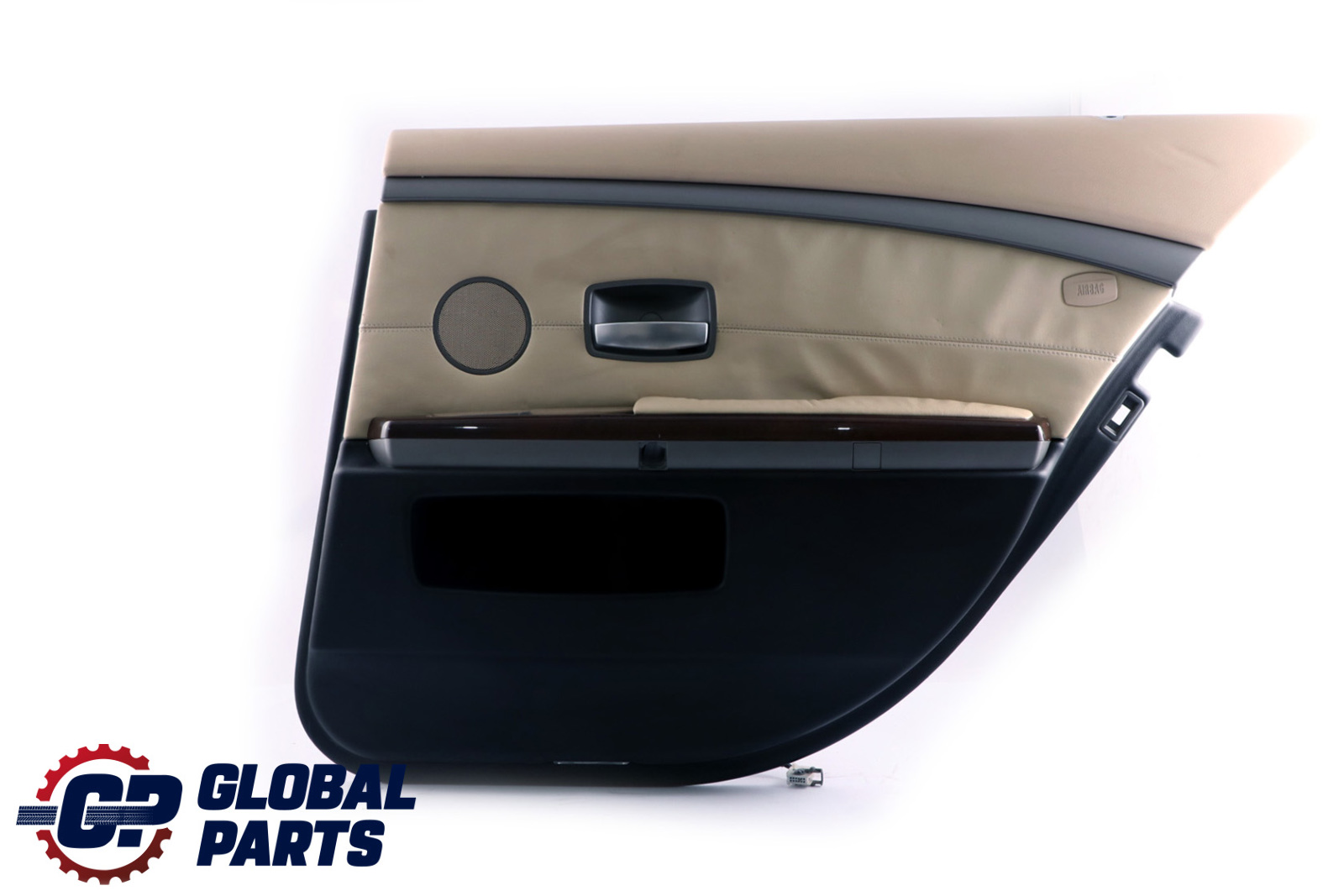 BMW E65 E66 Hinten Rechts Tür Karte Leder Creme Beige Futter Trim