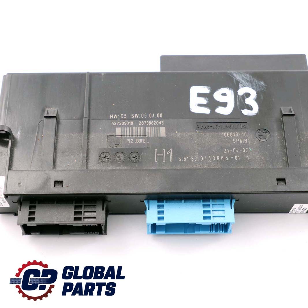 BMW E93 ECU Karosseriesteuergerät H1 PL2 JBBFE 61359153966 9153966