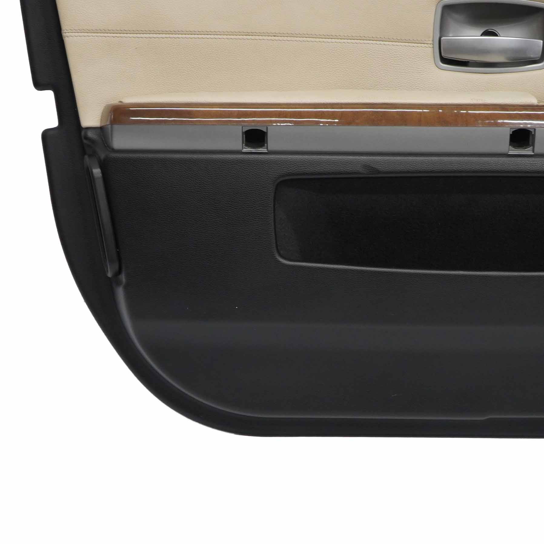 BMW E65 E66 Türkarte vorne links Türverkleidung Verkleidungstafel Leder Beige