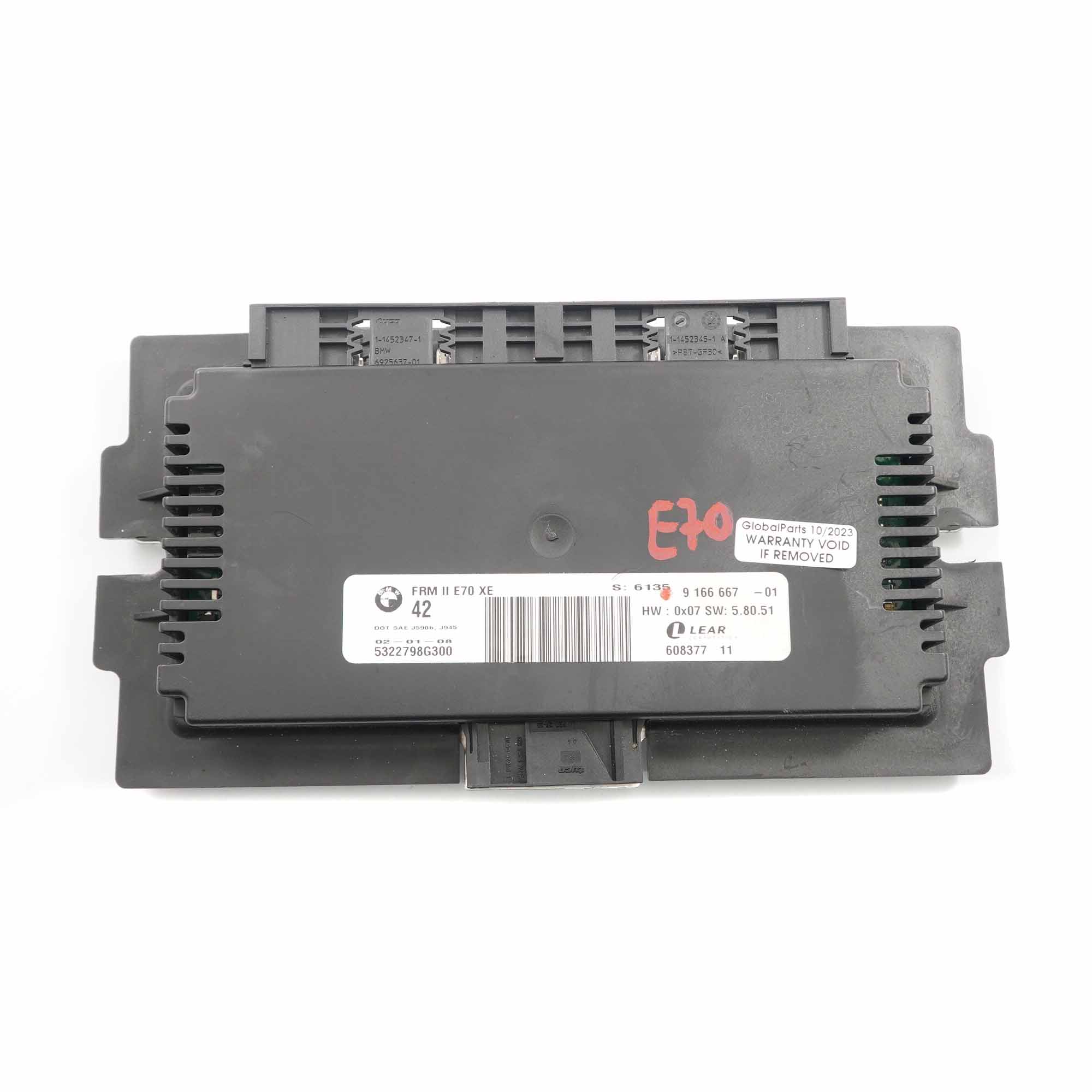 BMW X5 E70 Fußraum ECU Lichtsteuergerät Modul FRM II Lear 9166667