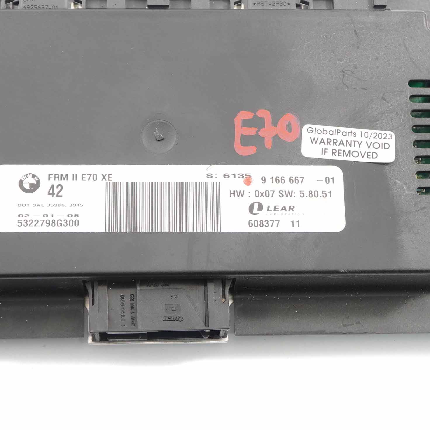 BMW X5 E70 Fußraum ECU Lichtsteuergerät Modul FRM II Lear 9166667