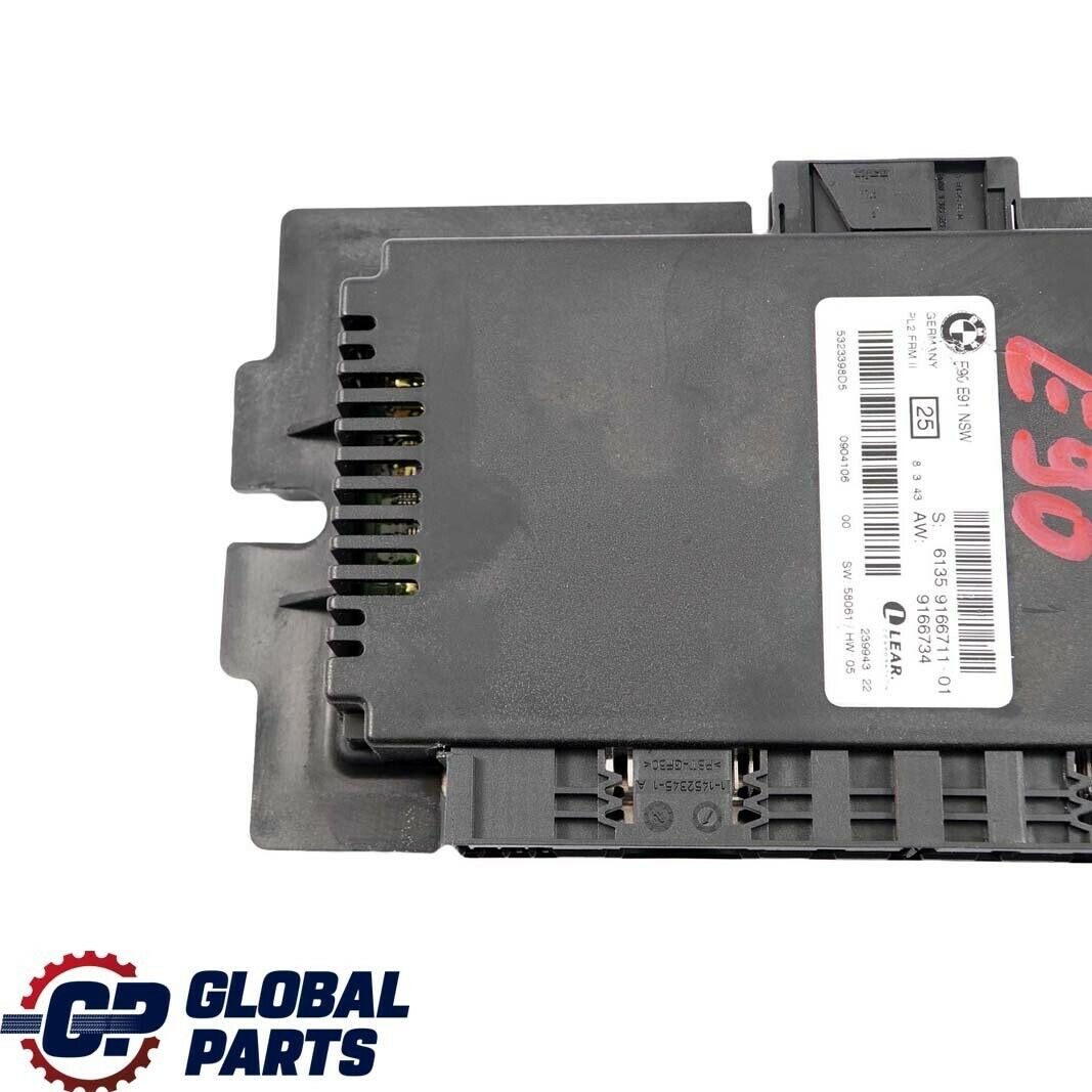 BMW 3er E90 Lichtsteuermodul ECU LCM NSW Fußraum PL2FRMFA 9166711 61359166711