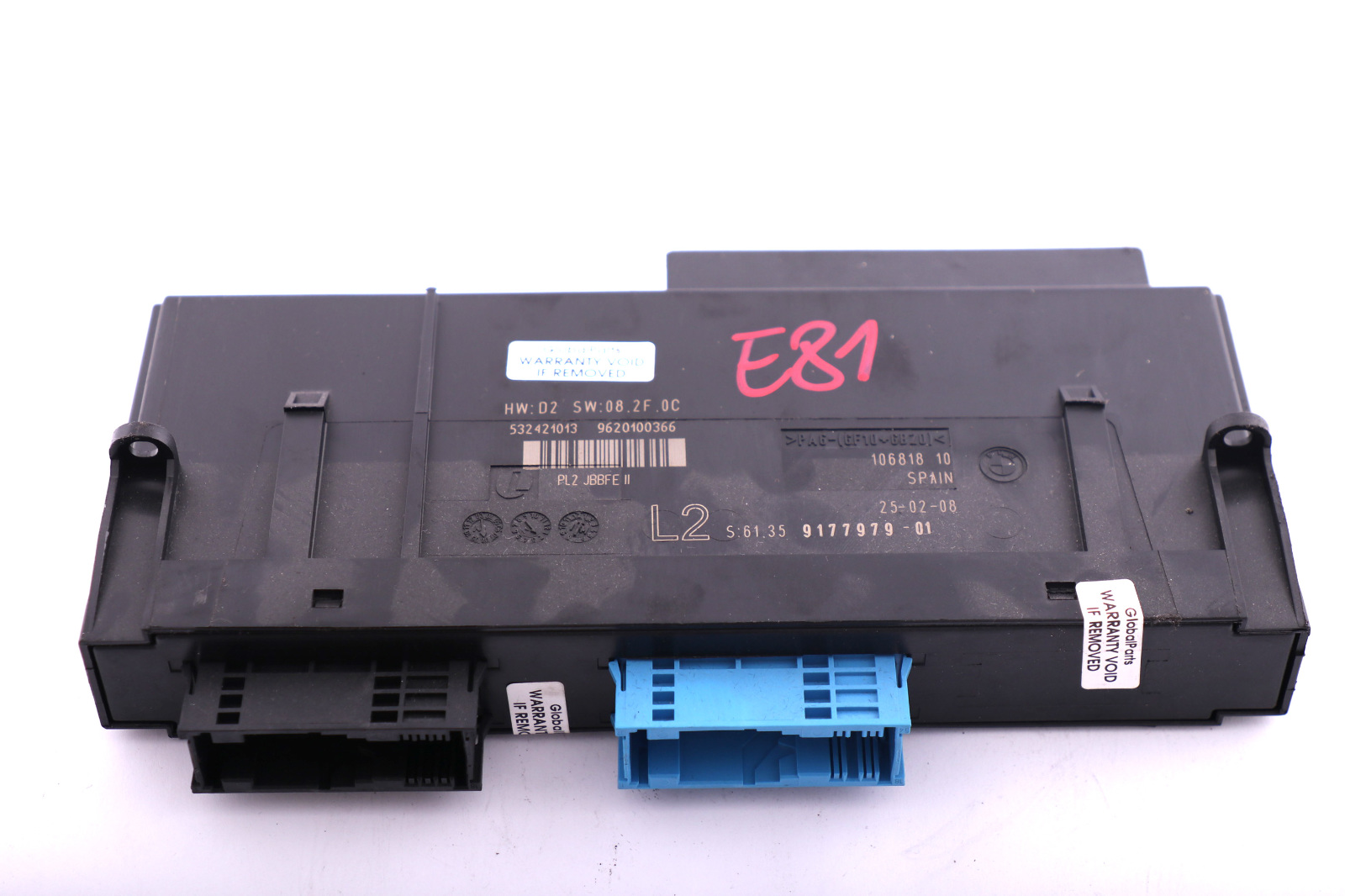 BMW 1er E81 Karosseriesteuergerät ECU L2 PL2 JBBFE II Anschlussdose 61359177979