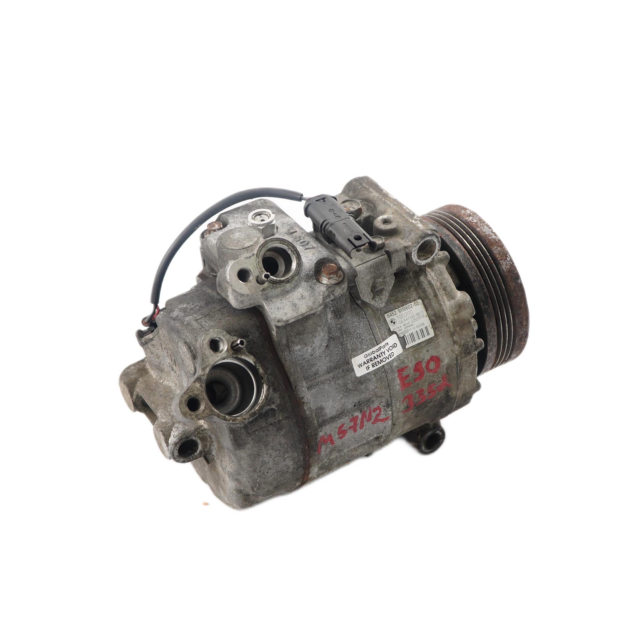 Klimakompressor BMW E60 E90 335d 530d Diesel M57N2 Klimaanlage Pumpe 9118602