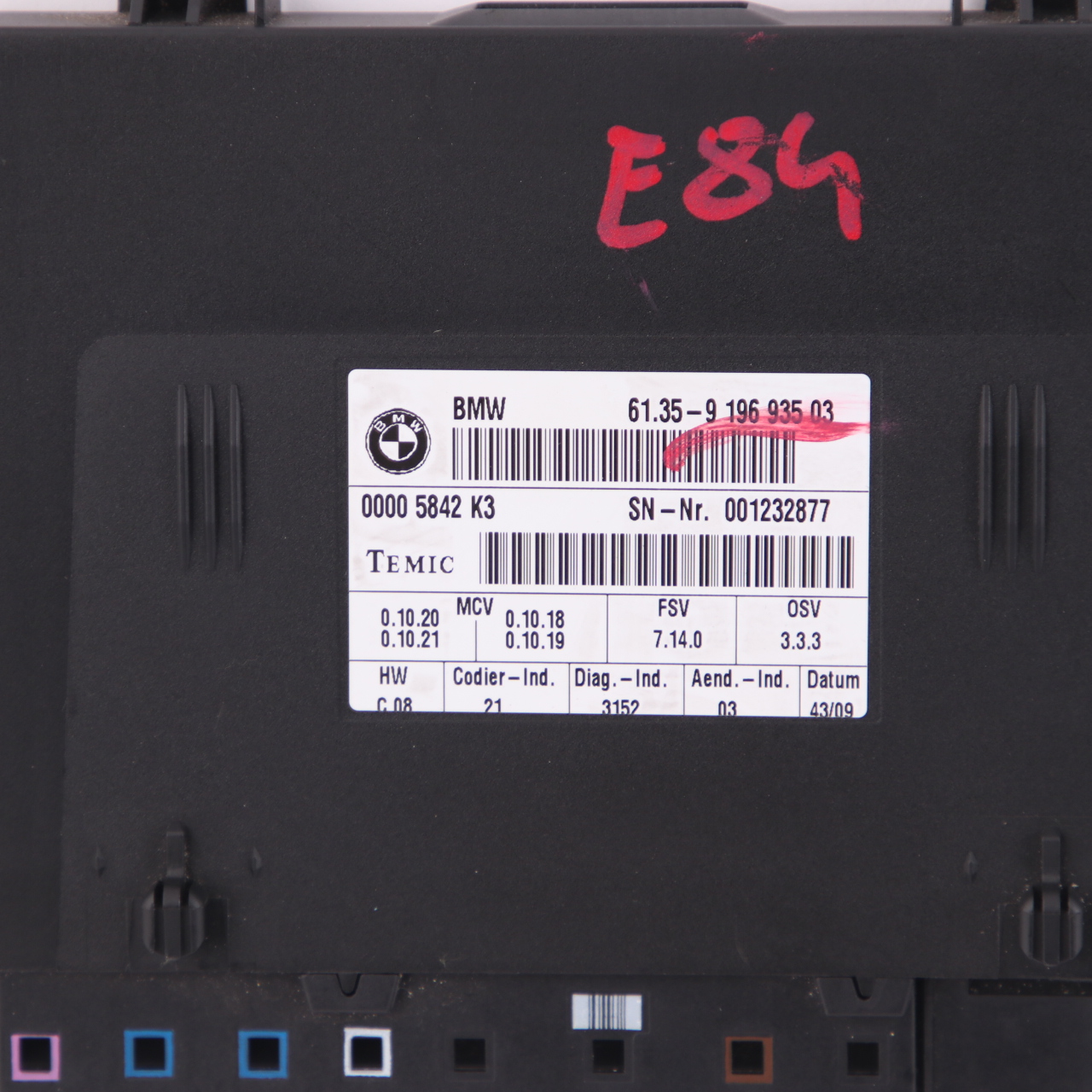 BMW 1 3 X1 X5 E70 E84 E87 E90 E91 Sitzsteuergerät Modul ECU 9196935