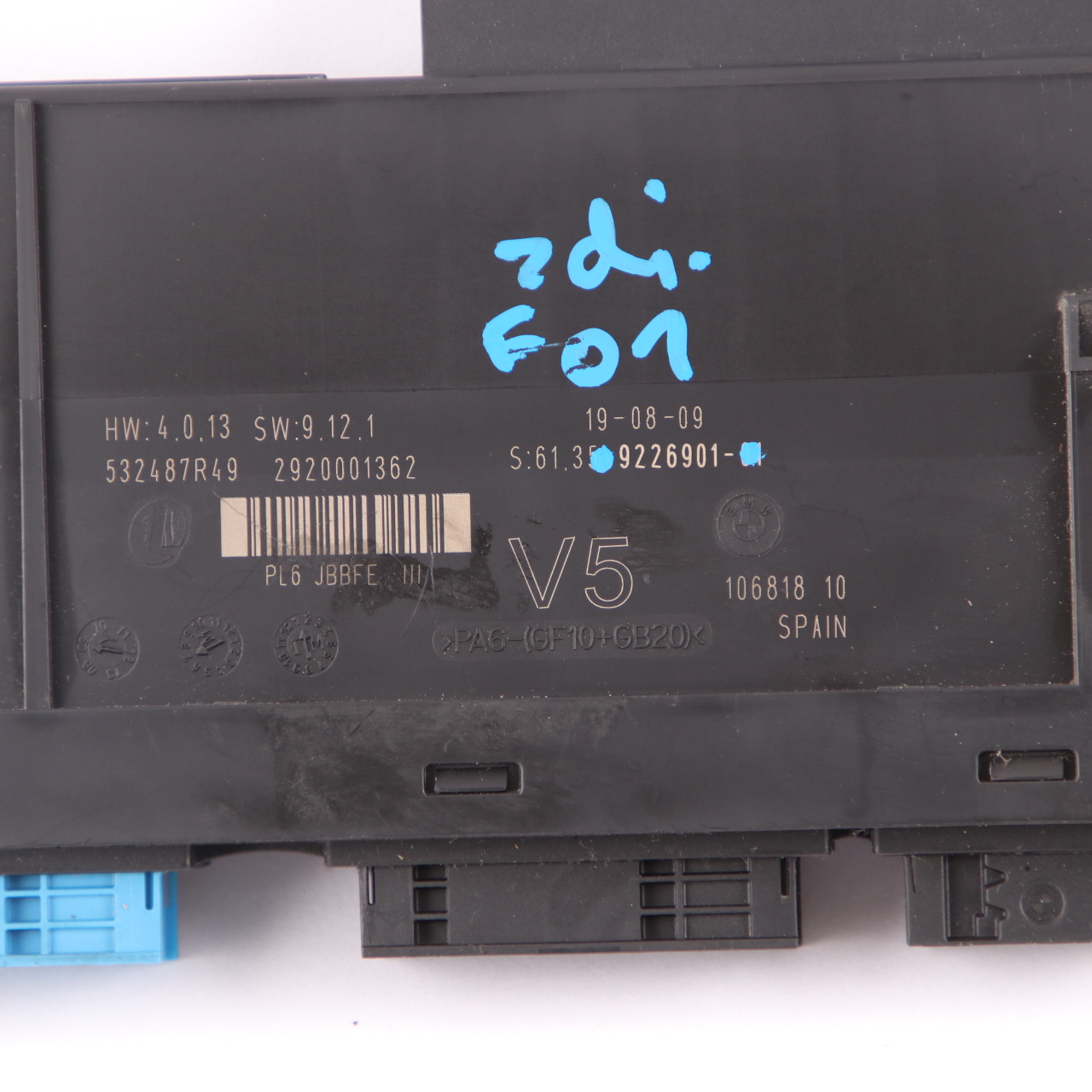 Karosserie steuerungs modul BMW F01 ECU Junction Box PL6 JBBFE III 3 9226901