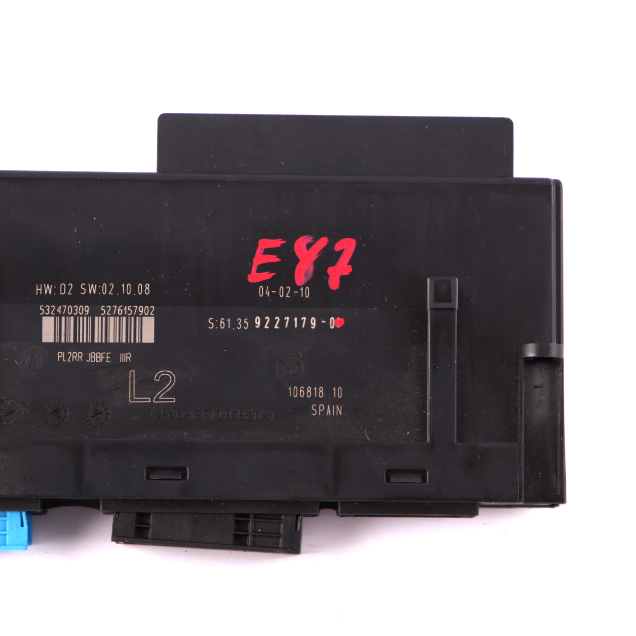 BMW 1 E87 Karosseriesteuergerät ECU L2 PL2RR JBBFE IIIR  Junction Box 9227179