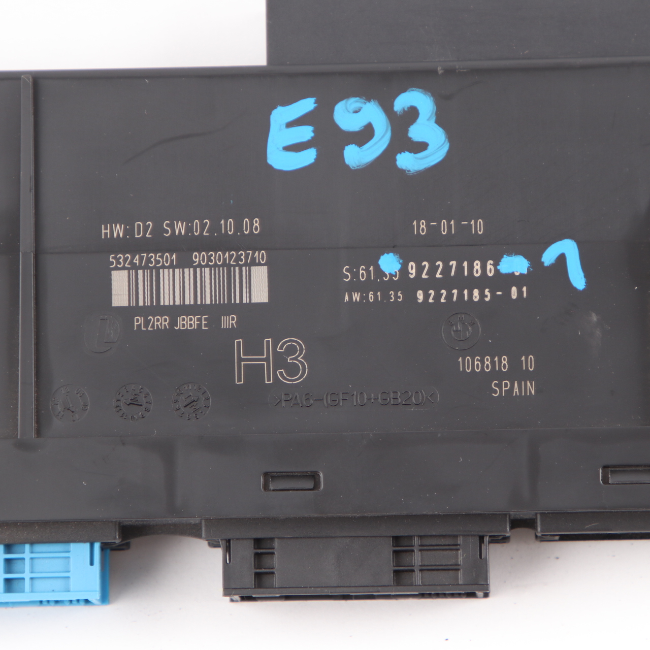 BMW E93 Körperkontrolle  Modul Einheit PL2RR JBBFE IIIR H3 Abzweigdose 9227186