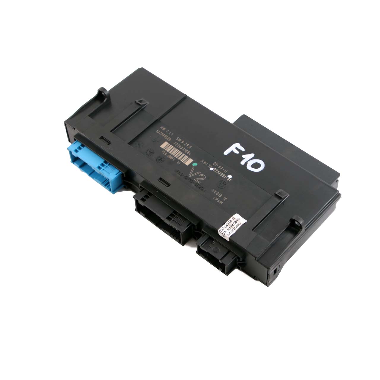 BMW F10 ECU Körperkontrolle Modul Anschlussdose V2 PL6 JBBFE III 9252331