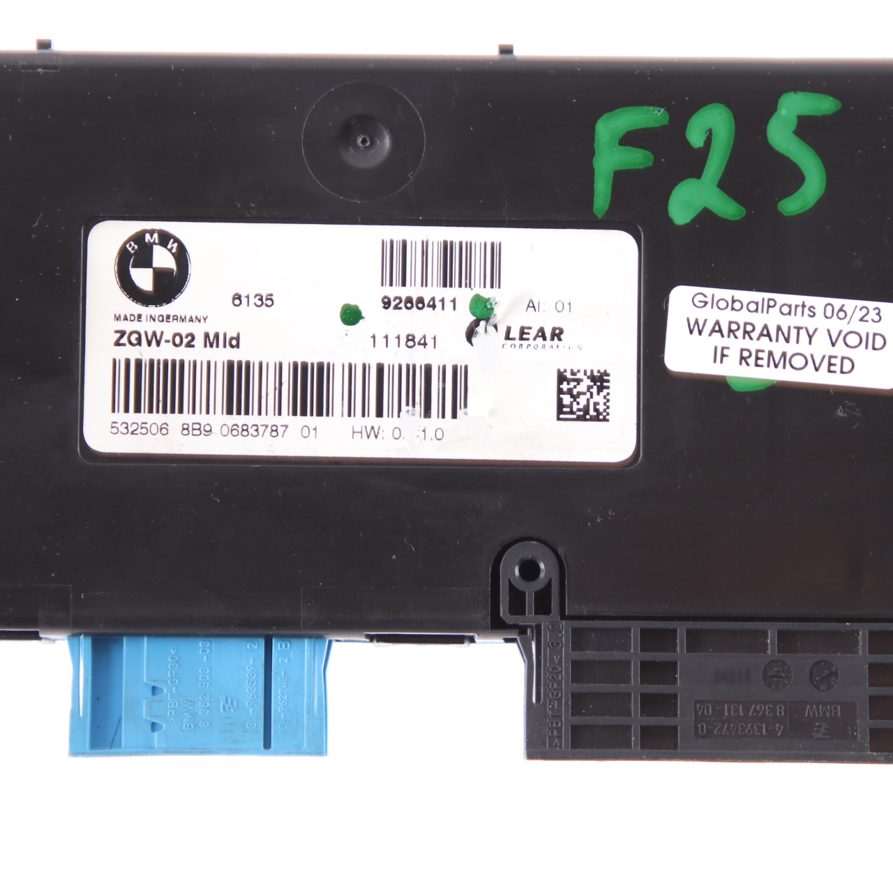 BMW X3 F25 Zentrales Gateway Modul Steuergerät Lear ZGW-02 4SK 9360344