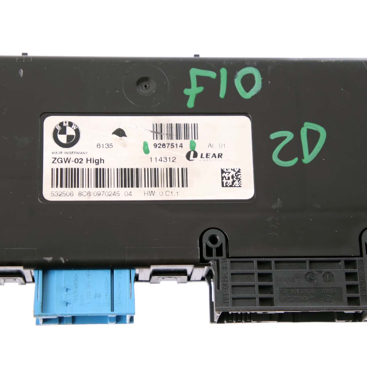 BMW F10 F11 F12 Central Gateway Modul ECU Steuergerät Lear ZGW-02 High 9267514