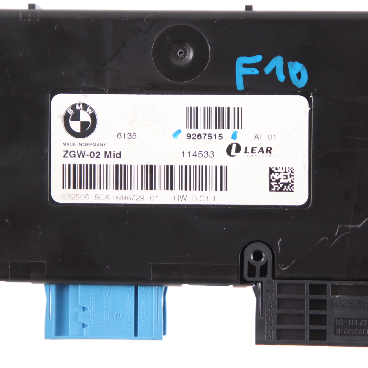 Gateway Modul BMW F10 F11 Zentralmodul Steuergerät Lear ZGW-02 ECU 9267515