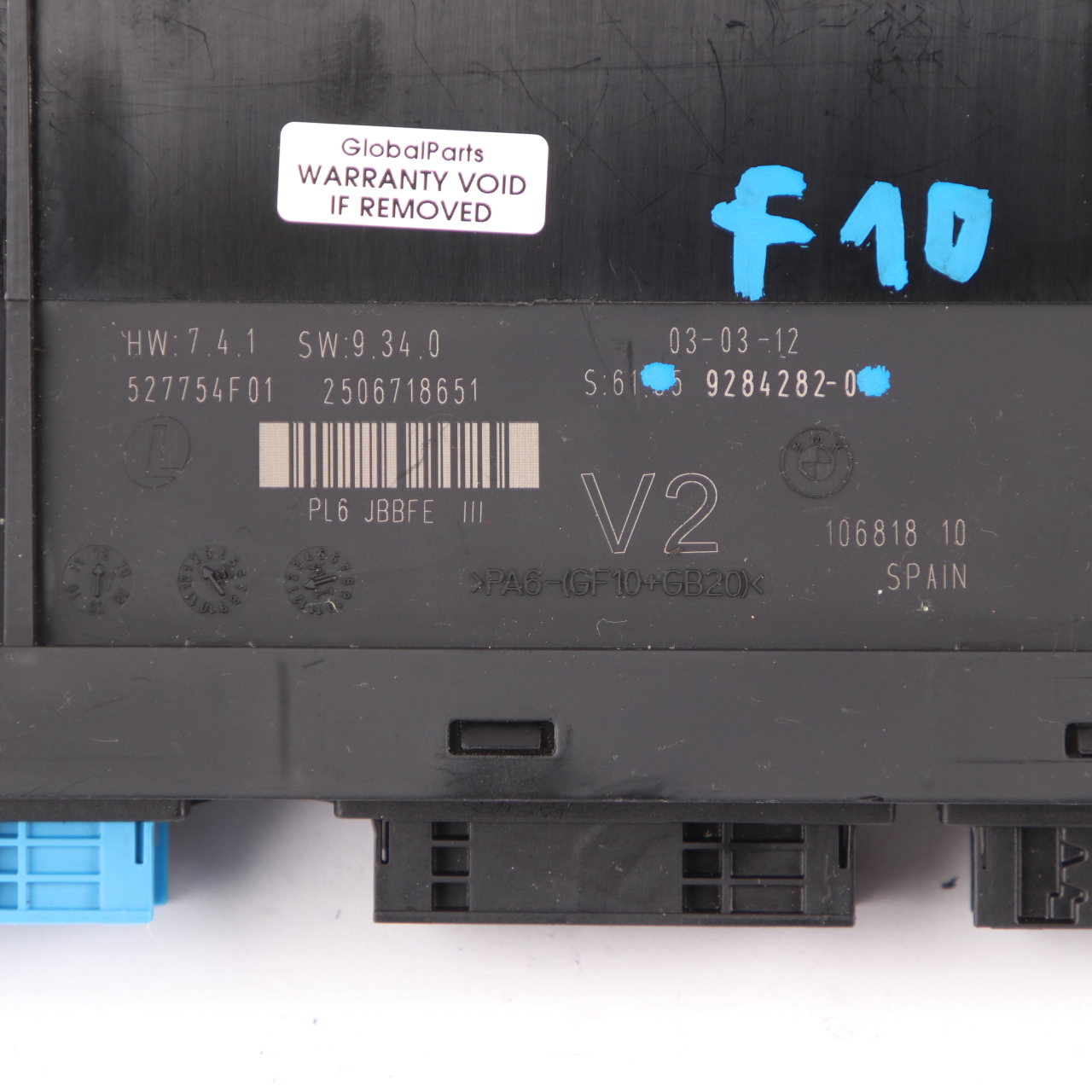 BMW F10 Karosseriesteuermodul ECU Junction Box PL6 JBBFE III V2 9284282