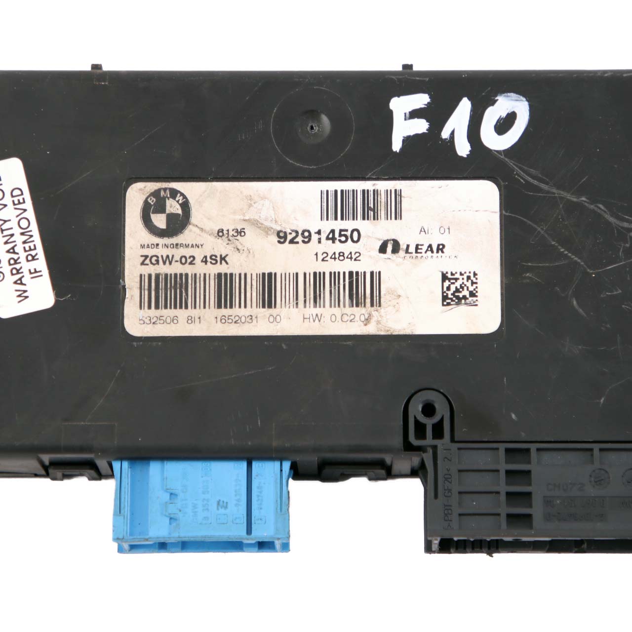 BMW F10 Central Gateway Modul ECU Steuergerät LEAR ZGW-02 4SK 9291450