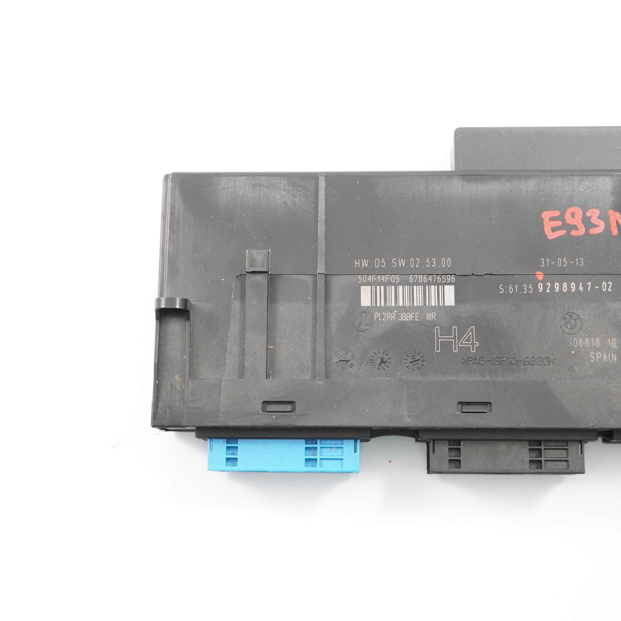 BMW E93 LCI ECU Karosserie Steuermodul M Anschlussdose PL2RR JBBFE IIIR 9298947