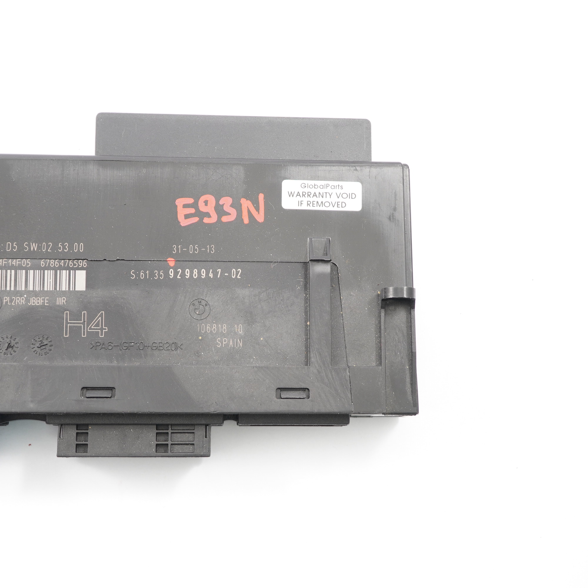 BMW E93 LCI ECU Karosserie Steuermodul M Anschlussdose PL2RR JBBFE IIIR 9298947