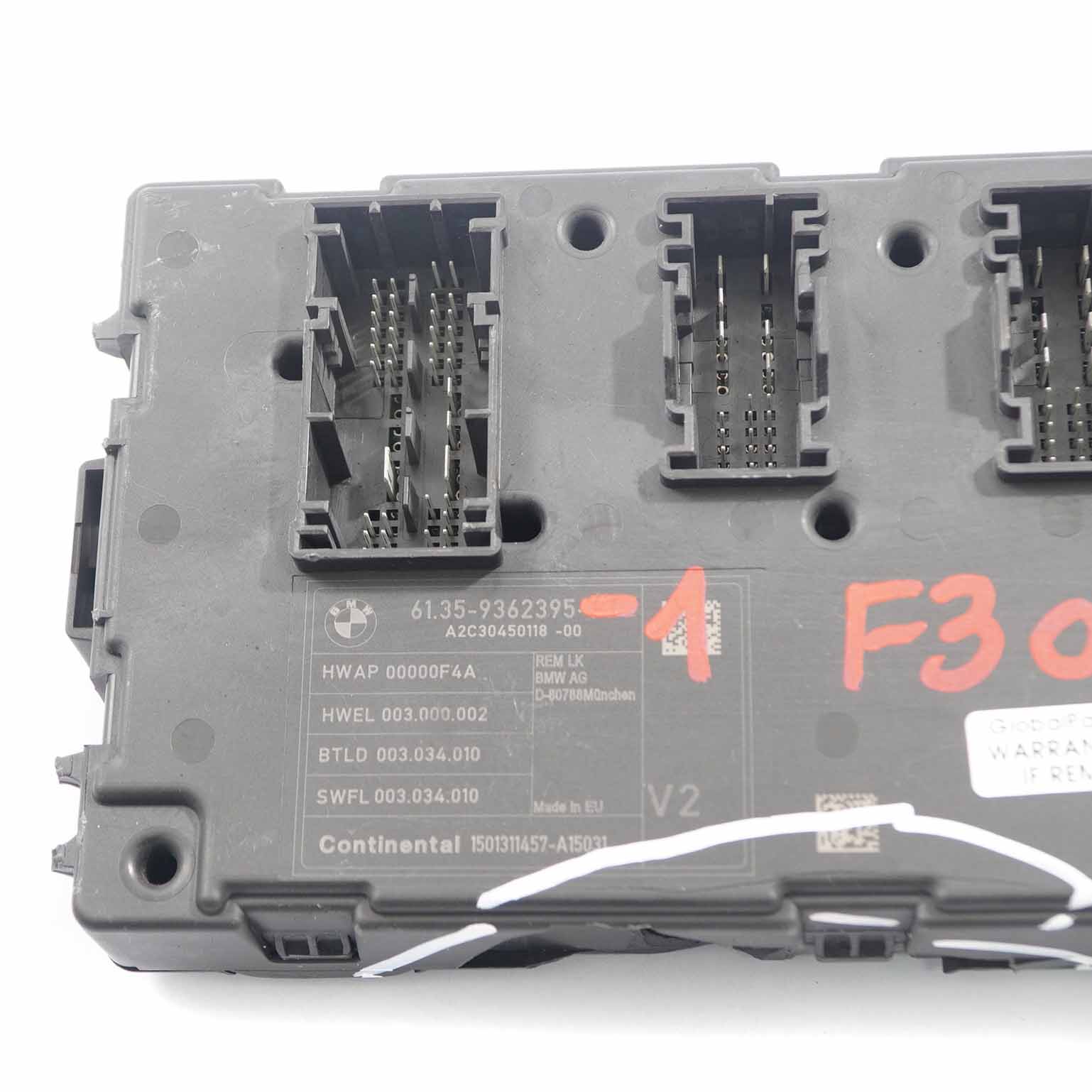 REM Steuergerät BMW F20 F30 F31 F34 Elektrisches Karosseriesteuergerät 9362395