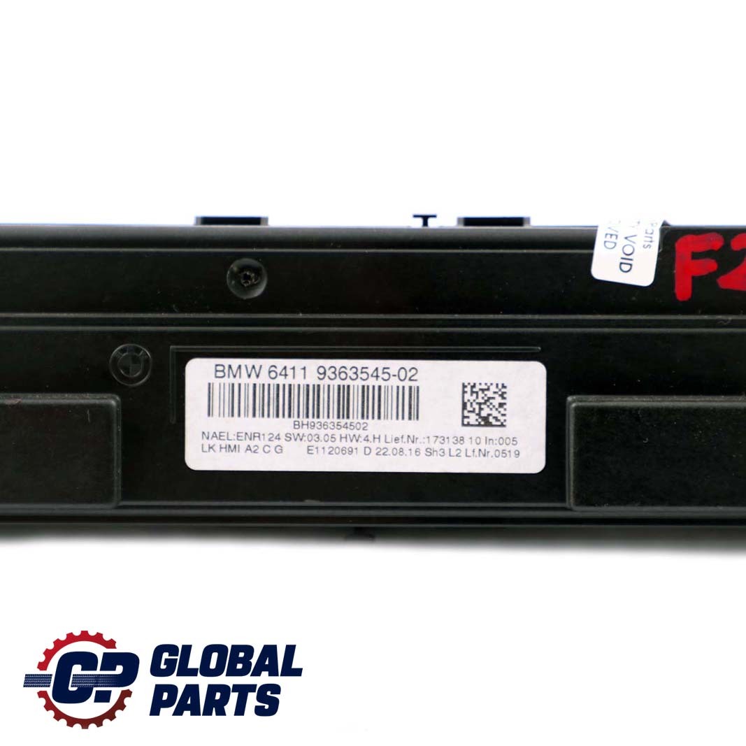 BMW F20 F21 F30 F31 LCI Klimabedienteil A/C 9363545