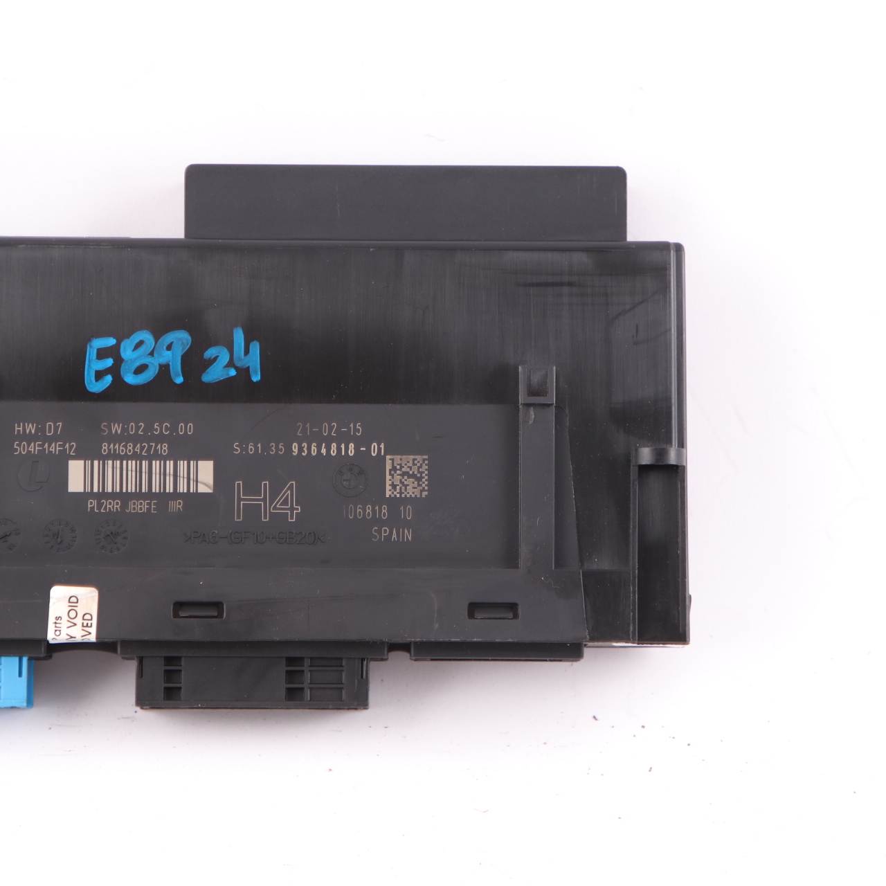 BMW Z4 E89 ECU Body Control Modul Anschlussdose H2 PL2RR JBBFE IIIR 9364818