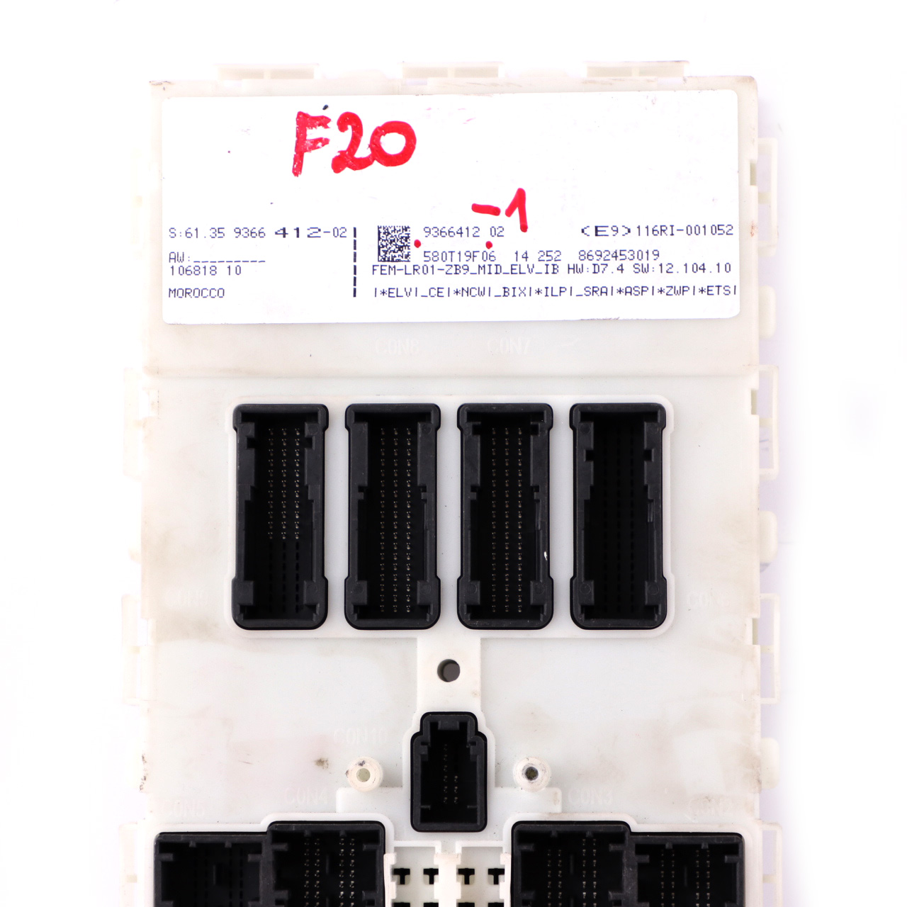 BMW F20 F21 F22 F30 F31 F32 F36 Modul Steuergerät FEM 9366412