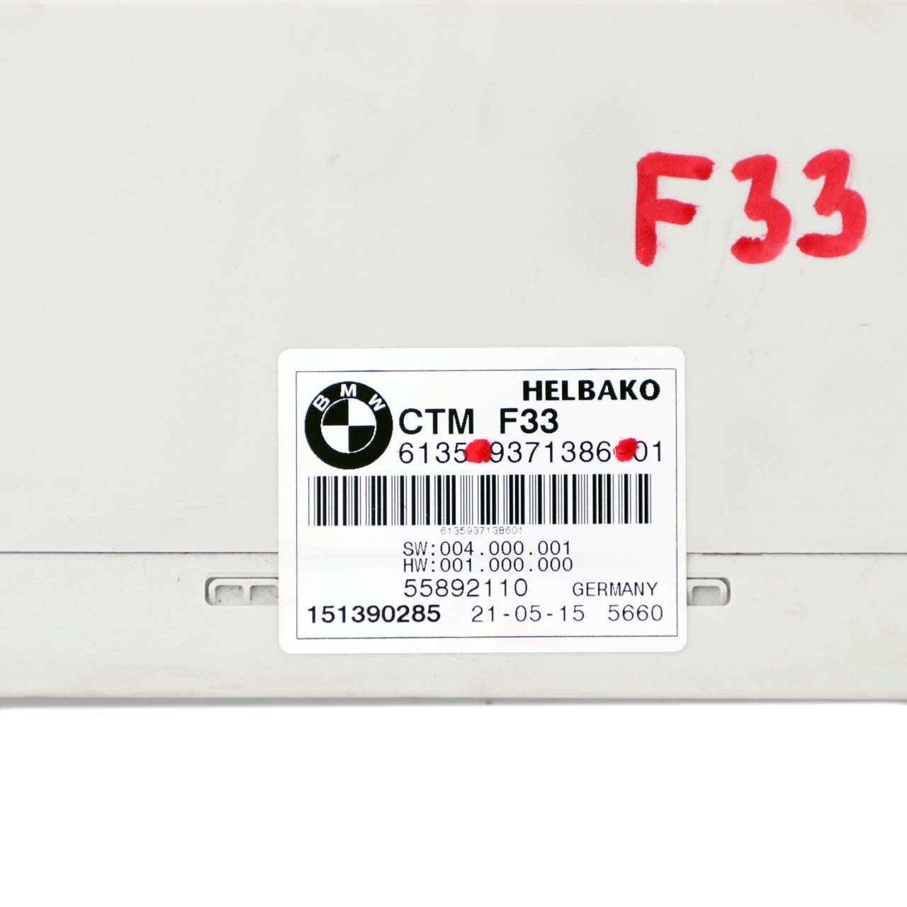 BMW F33 F83 M4 Cabrioverdeck Modul CTM Einheit 9371386