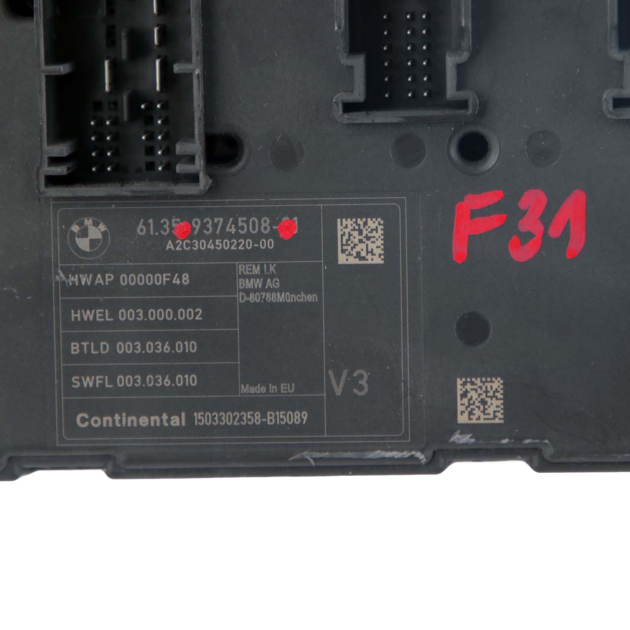 BMW F20 F21 F30 F31 REM Hinteres Elektronikmodul Sicherungskasten  V3 9374508